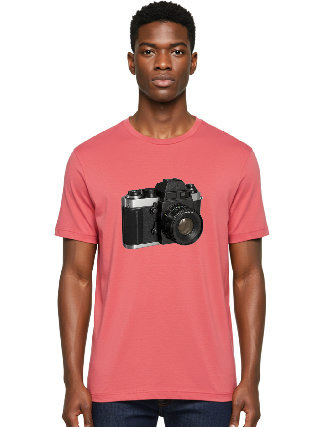 Mc-Lens-50Mm-F2 Men'S Graphic Tee, 100% Cotton, Comfortable Casual Summer Wear, Machine Washable, Vintage Camera, Photography Equipment, Film Camera, Classic Design, Black And Silver, Camera Lens, Photography Gear, Lc Ersin 28 Fx Lens Bae491