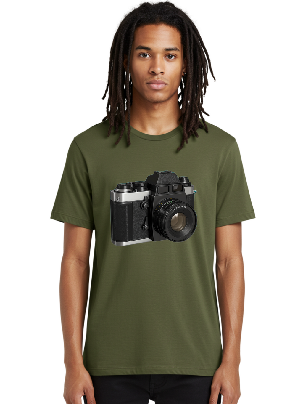Mc-Lens-50Mm-F2 Men'S Graphic Tee, 100% Cotton, Comfortable Casual Summer Wear, Machine Washable, Vintage Camera, Photography Equipment, Film Camera, Classic Design, Black And Silver, Camera Lens, Photography Gear, Lc Ersin 28 Fx Lens Bae491