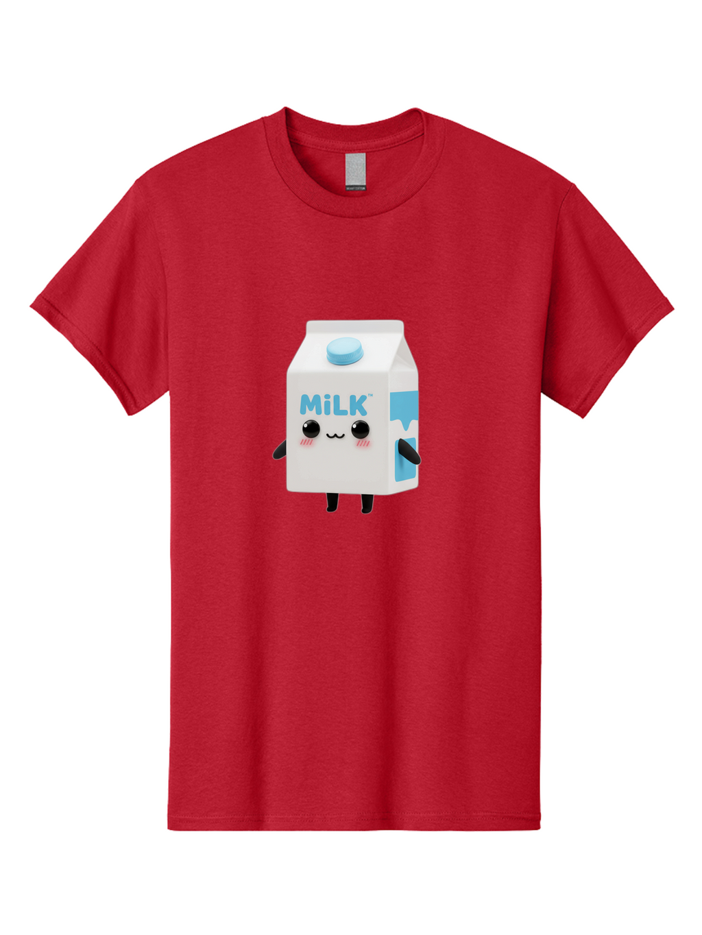 Milk Men'S Graphic Tee, 100% Cotton, Comfortable Casual Summer Wear, Machine Washable, Cartoon Milk Carton, Illustrated Beverage, Cute Character Design, Funny Packaging, Dairy Product, Kawaii Culture, Cartoon Character Bae504