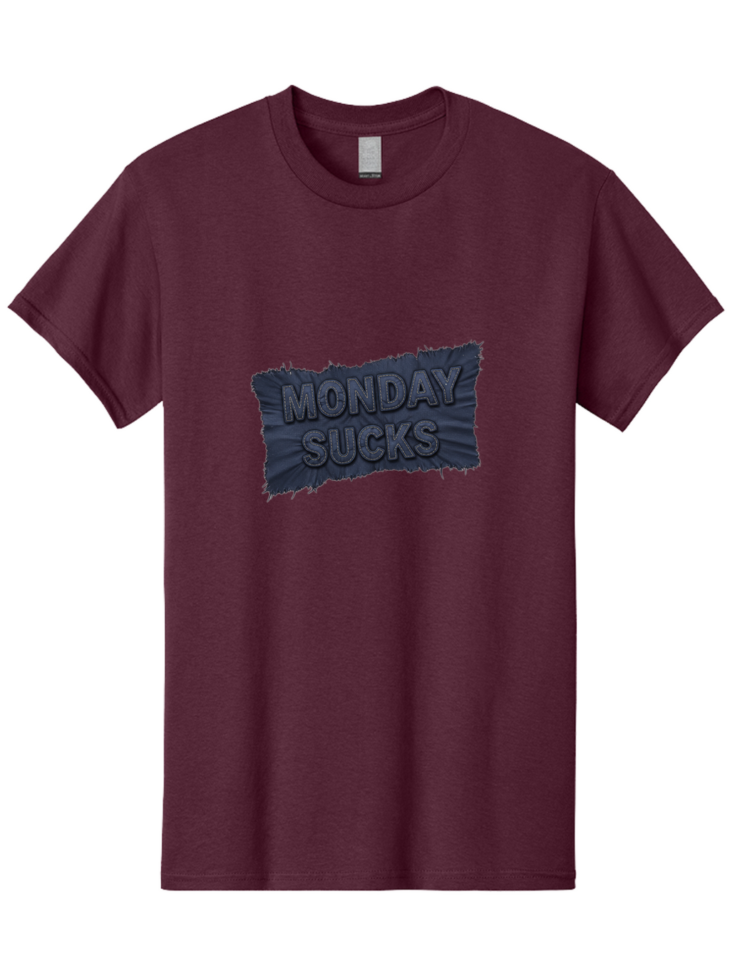 Monday-Sucks Men'S Graphic Tee, 100% Cotton, Comfortable Casual Summer Wear, Machine Washable, Motivation, Monday Blues, Negative Vibes, Motivational Quote, Funny Saying, Humor, Meme, Grunge Style, Bold Text, Inspirational Phrase Bae535