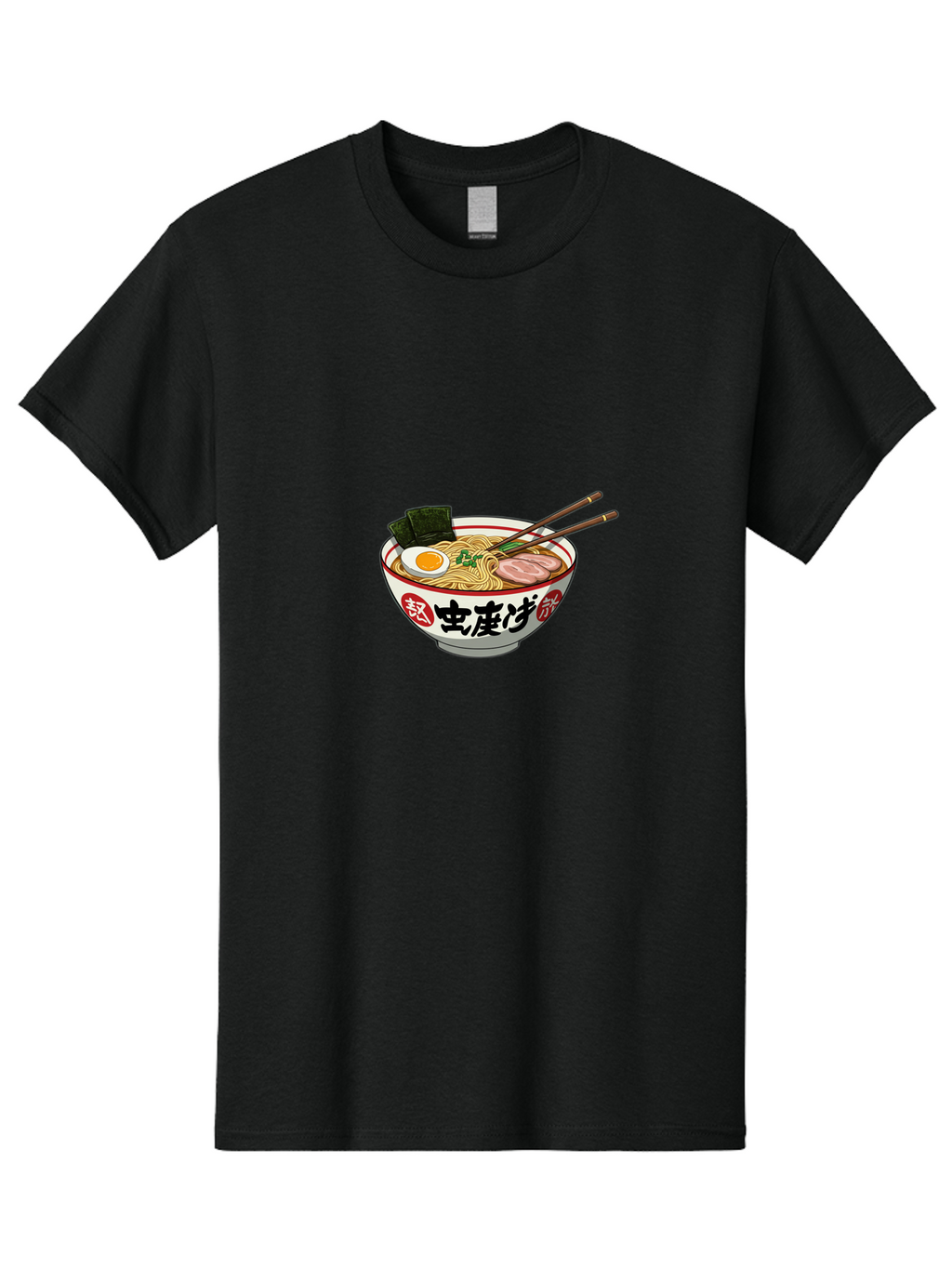 Noodles-Ramen Men'S Graphic Tee, 100% Cotton, Comfortable Casual Summer Wear, Machine Washable, Ramen With Egg, Pork Slices, Seaweed, Chopsticks, Japanese Cuisine, Noodle Soup, Savory Dish, Asian Food, Delicious Meal Bae569