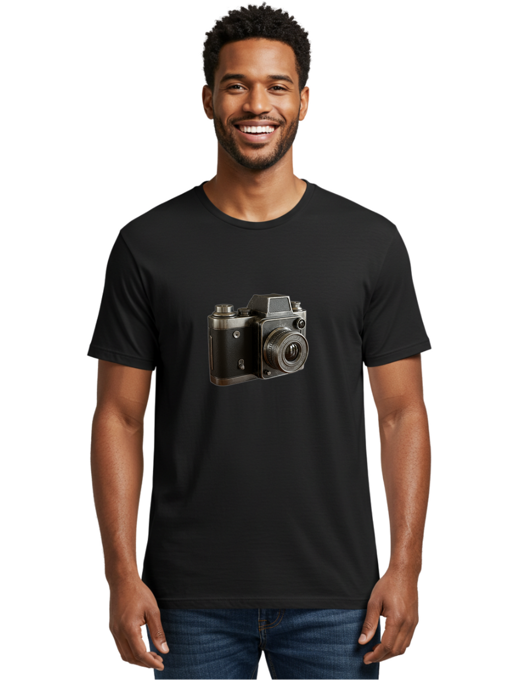 Old-Camera Men'S Graphic Tee, 100% Cotton, Comfortable Casual Summer Wear, Machine Washable, Classic Camera, Vintage Photography, Retro Style, Analog Camera, Photography Equipment, Antique Camera, Nostalgic Feel, Film Camera Bae571