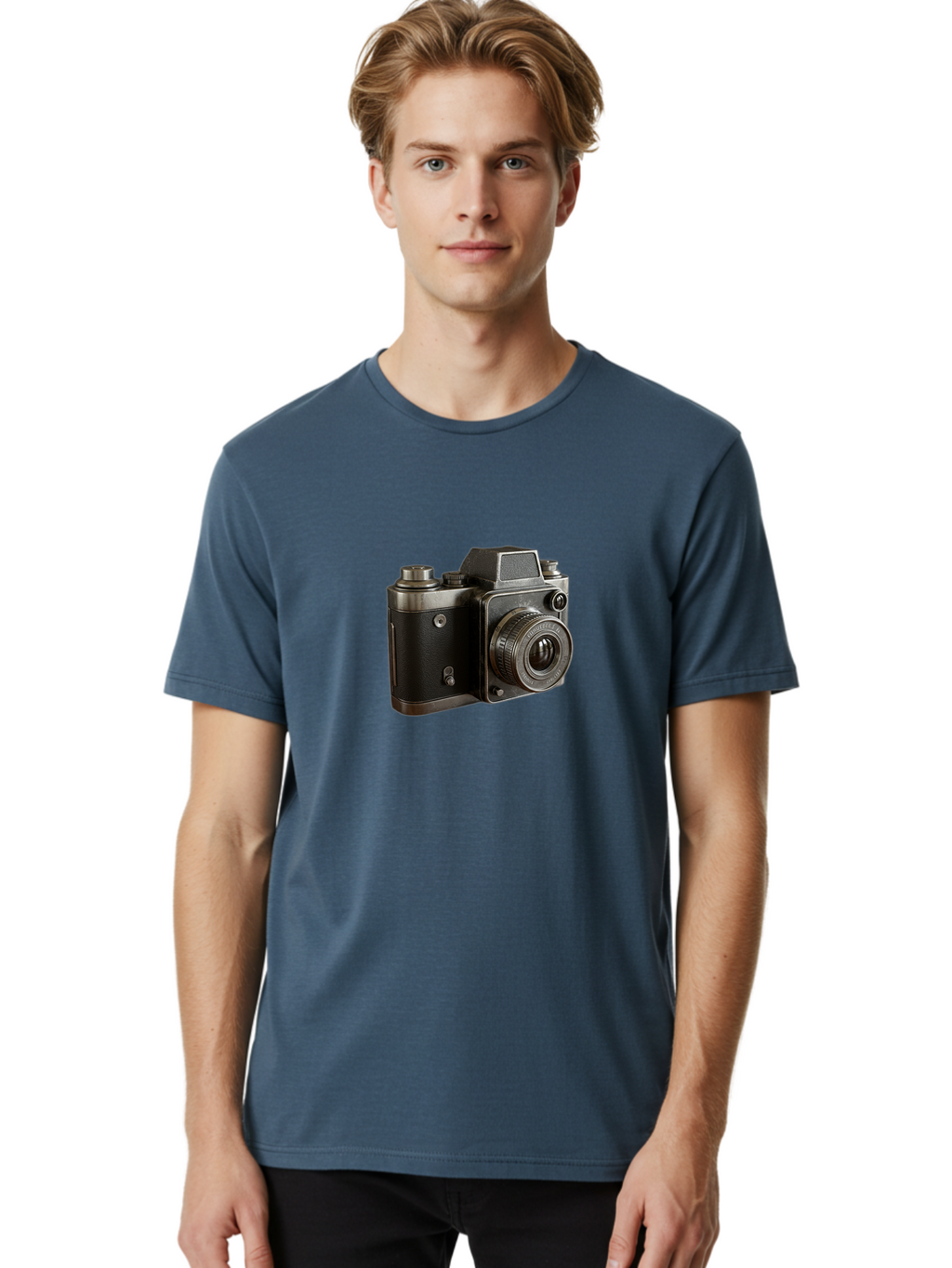 Old-Camera Men'S Graphic Tee, 100% Cotton, Comfortable Casual Summer Wear, Machine Washable, Classic Camera, Vintage Photography, Retro Style, Analog Camera, Photography Equipment, Antique Camera, Nostalgic Feel, Film Camera Bae571