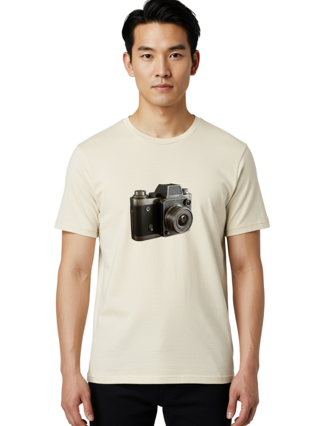 Old-Camera Men'S Graphic Tee, 100% Cotton, Comfortable Casual Summer Wear, Machine Washable, Classic Camera, Vintage Photography, Retro Style, Analog Camera, Photography Equipment, Antique Camera, Nostalgic Feel, Film Camera Bae571