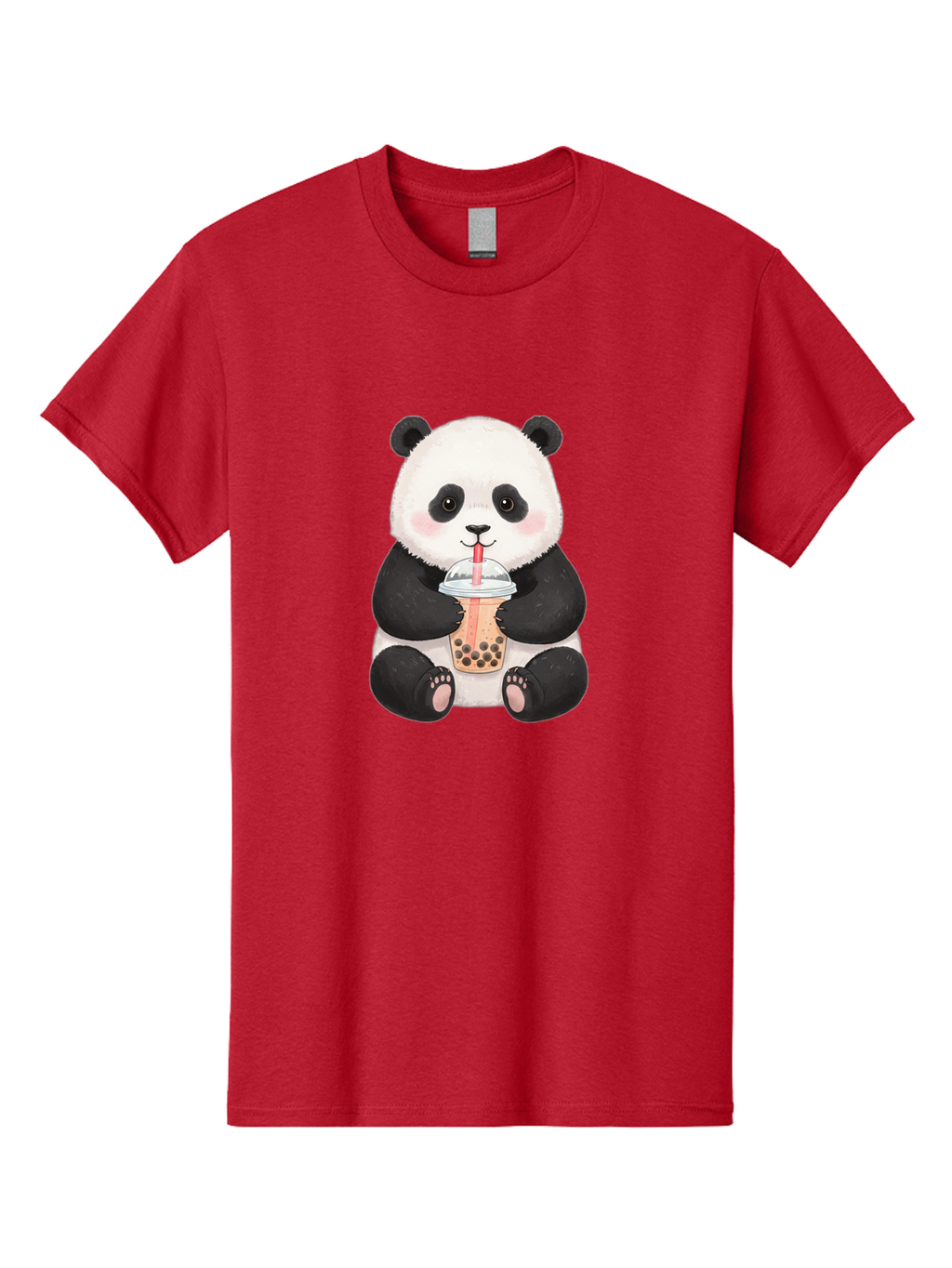 Panda-Drinking-Bubble-Tea-1 Men'S Graphic Tee, 100% Cotton, Comfortable Casual Summer Wear, Machine Washable, Panda Drinking Bubble Tea, Bubble Tea, Cute Panda, Cartoon Panda, Boba Tea, Adorable Animal, Milk Tea, Kawaii Culture, Panda Bear Bae578