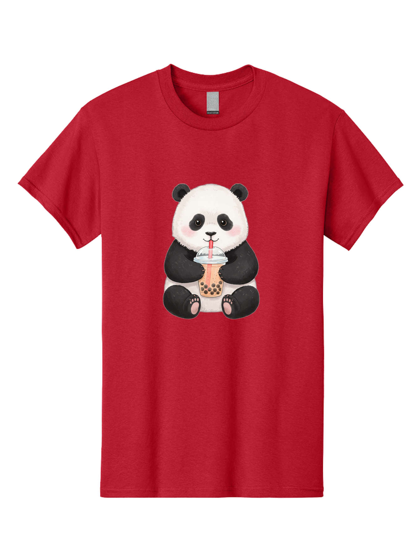 Panda-Drinking-Bubble-Tea-1 Men'S Graphic Tee, 100% Cotton, Comfortable Casual Summer Wear, Machine Washable, Panda Drinking Bubble Tea, Bubble Tea, Cute Panda, Cartoon Panda, Boba Tea, Adorable Animal, Milk Tea, Kawaii Culture, Panda Bear Bae578