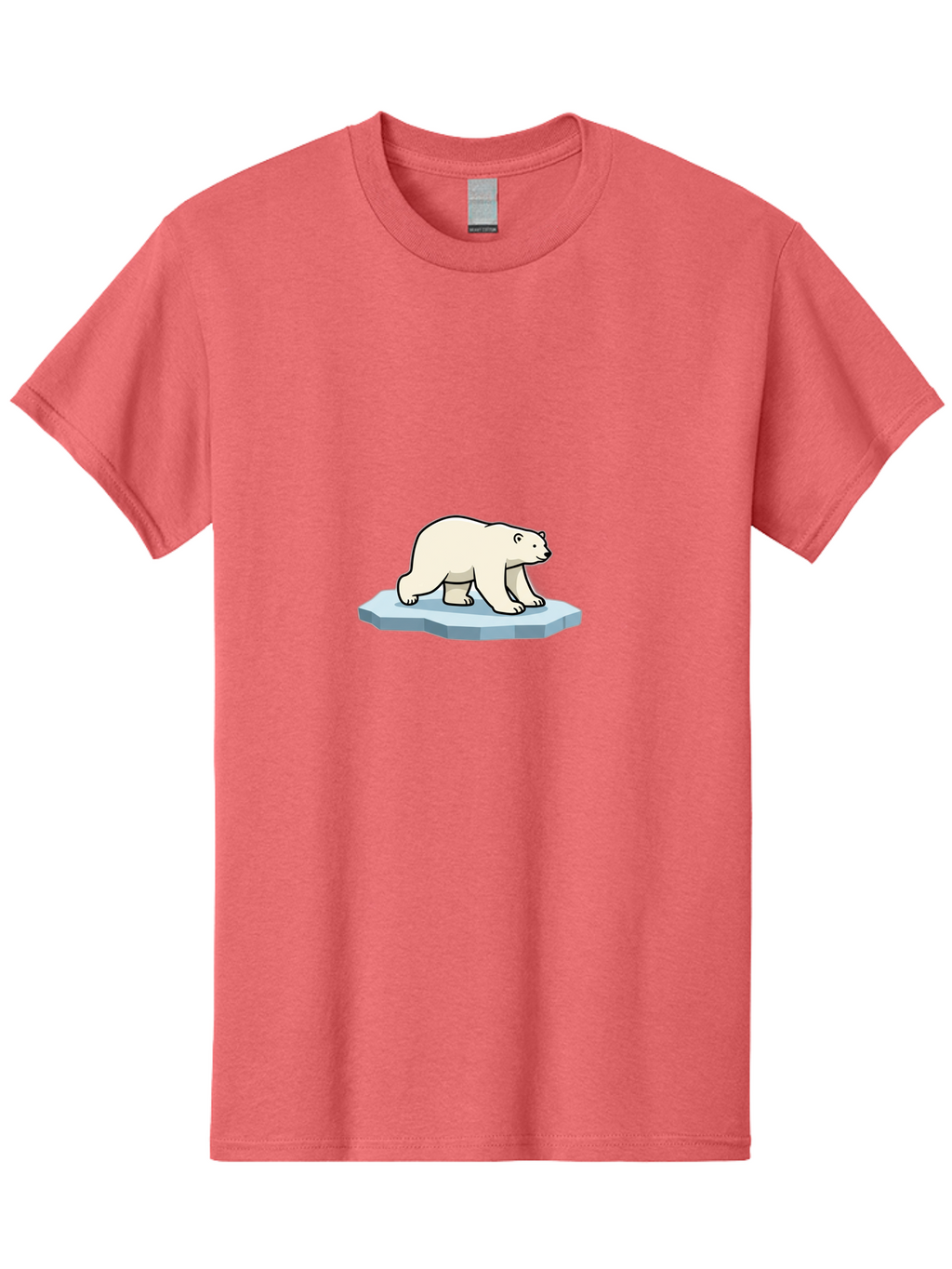 Polar-Bear-On-Iceberg-1 Men'S Graphic Tee, 100% Cotton, Comfortable Casual Summer Wear, Machine Washable, Polar Bear On Ice, Arctic Wildlife, Cartoon Polar Bear, Ice Floe, Cold Climate, Winter Scene, Wild Animal, Polar Bear Walking Bae664