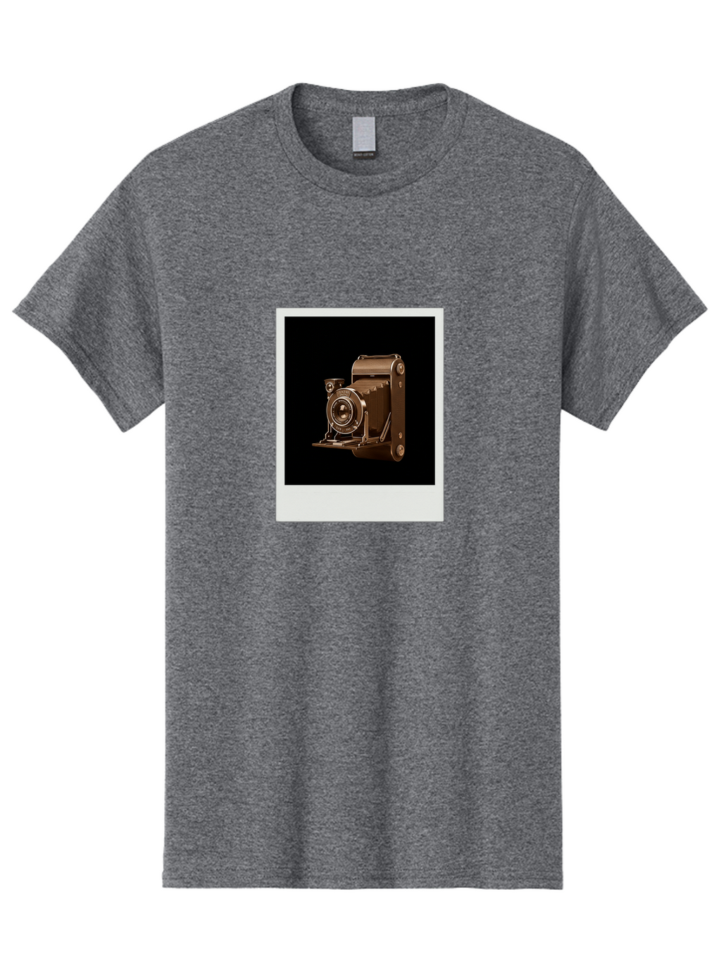 Polaroid-Camera-1 Men'S Graphic Tee, 100% Cotton, Comfortable Casual Summer Wear, Machine Washable, Vintage Camera, Old Photography Equipment, Retro Style, Antique Camera, Nostalgic Feel, Classic Design, Photography History, Instant Camera, Bae680