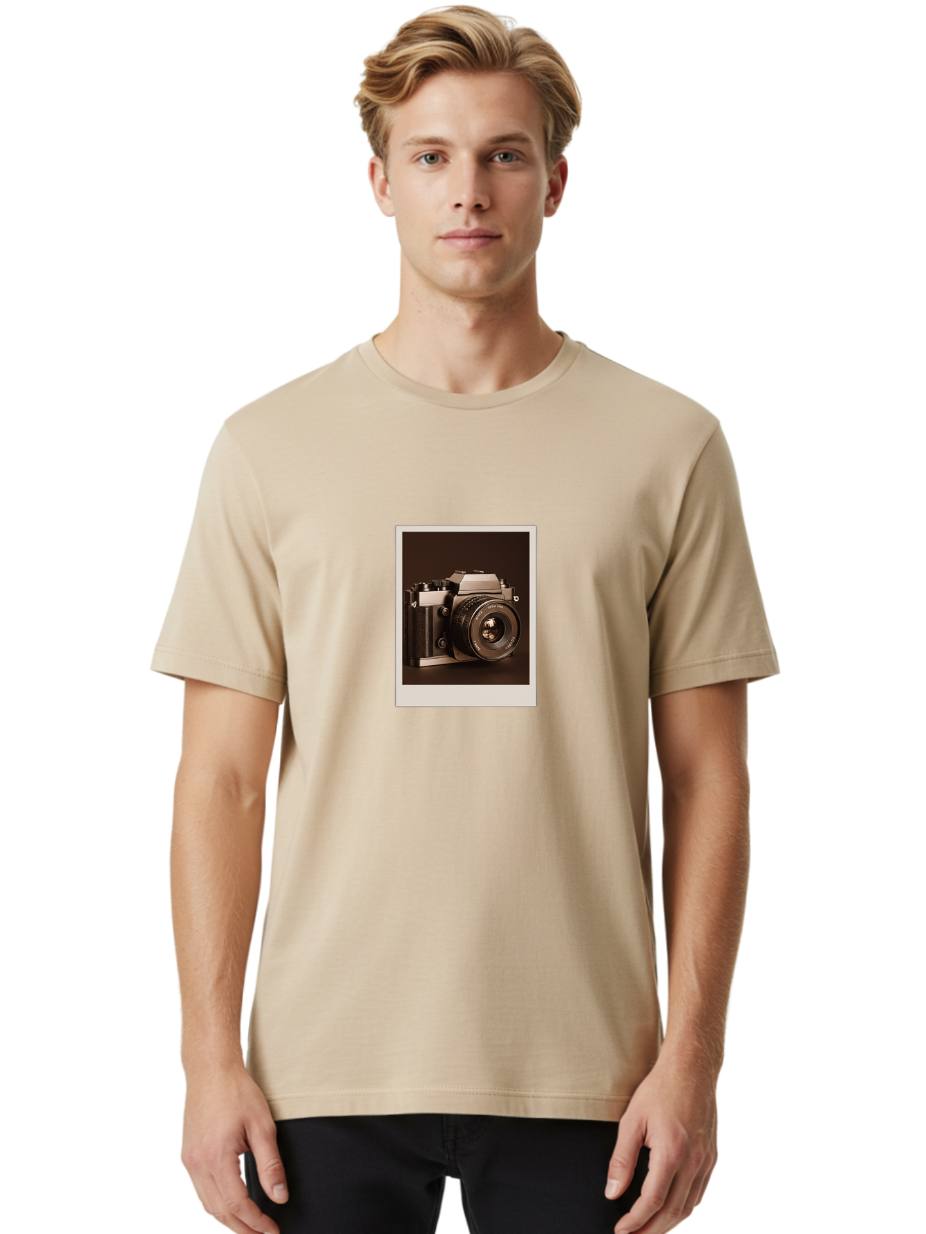 Polaroid-Camera-2 Men'S Graphic Tee, 100% Cotton, Comfortable Casual Summer Wear, Machine Washable, Vintage Camera, Polaroid Photo, Retro Style, Instant Camera, Classic Photography, Nostalgic, Film Camera, Photography Equipment Bae682