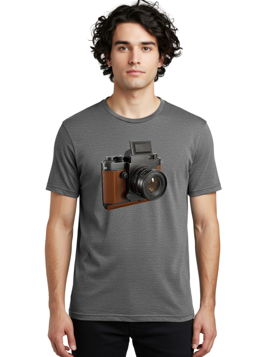 Tlr-Rx-Camera Men'S Graphic Tee, 100% Cotton, Comfortable Casual Summer Wear, Machine Washable, Vintage Camera, Fujifilm X100, Retro Style, Digital Camera, Photography Equipment, Camera Lens, Photographer Gear, Classic Design, Fujifilm Camera Bae802
