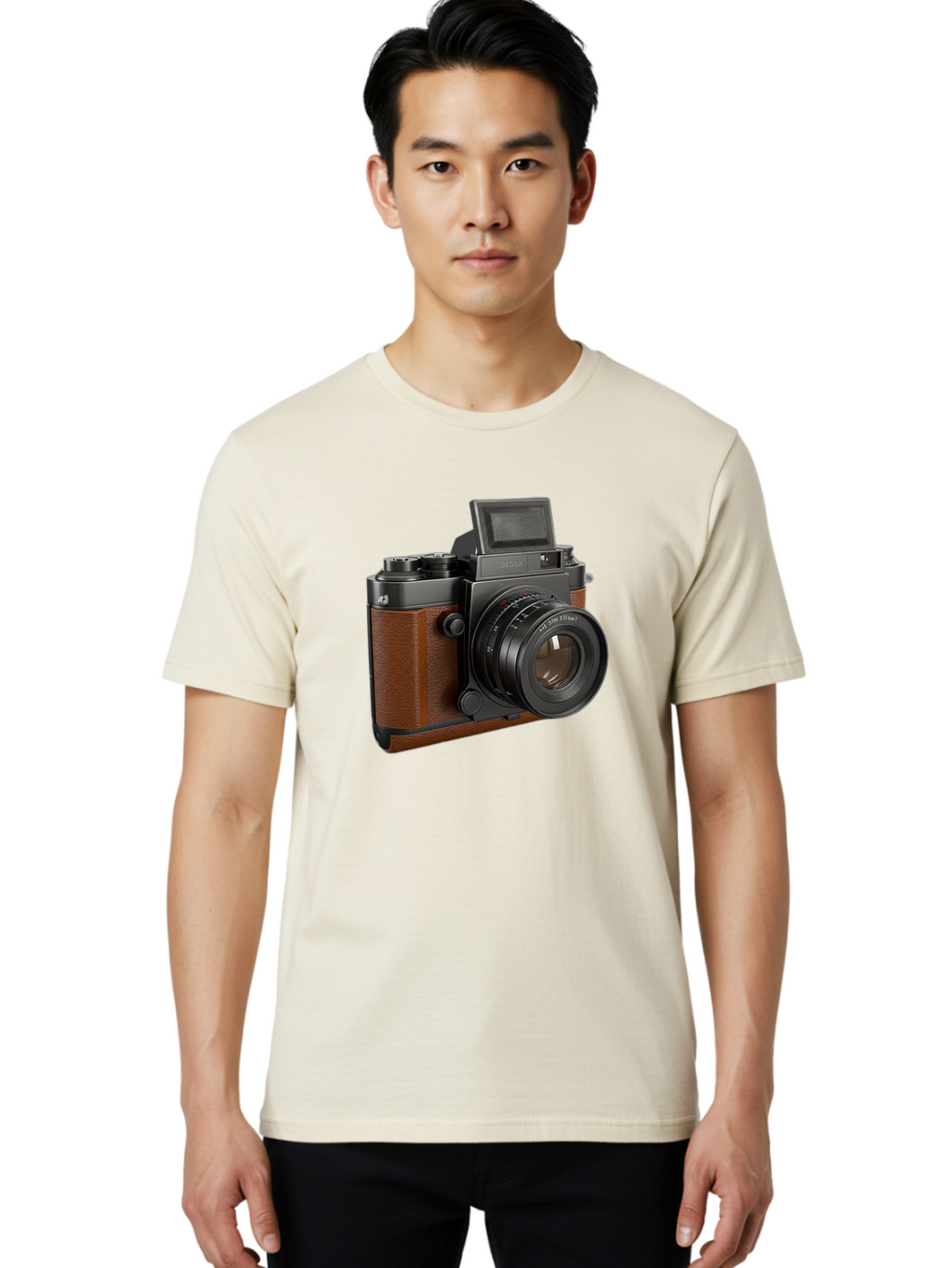 Tlr-Rx-Camera Men'S Graphic Tee, 100% Cotton, Comfortable Casual Summer Wear, Machine Washable, Vintage Camera, Fujifilm X100, Retro Style, Digital Camera, Photography Equipment, Camera Lens, Photographer Gear, Classic Design, Fujifilm Camera Bae802