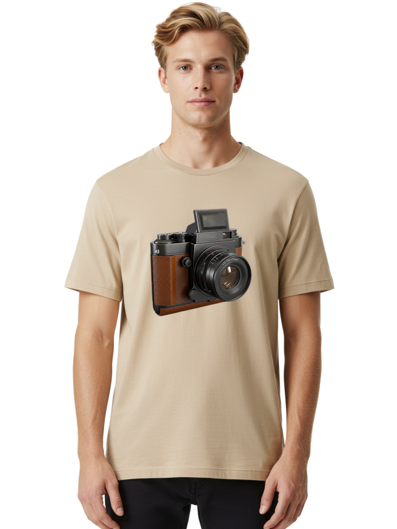 Tlr-Rx-Camera Men'S Graphic Tee, 100% Cotton, Comfortable Casual Summer Wear, Machine Washable, Vintage Camera, Fujifilm X100, Retro Style, Digital Camera, Photography Equipment, Camera Lens, Photographer Gear, Classic Design, Fujifilm Camera Bae802