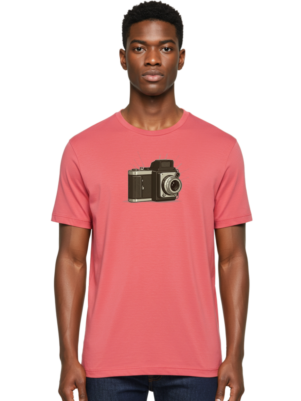 Vintage-Camera-2 Men'S Graphic Tee, 100% Cotton, Comfortable Casual Summer Wear, Machine Washable, Vintage Camera, Retro Photography, Film Camera, Classic Design, Photography Equipment, Nostalgic Feel, Camera Lens Bae806