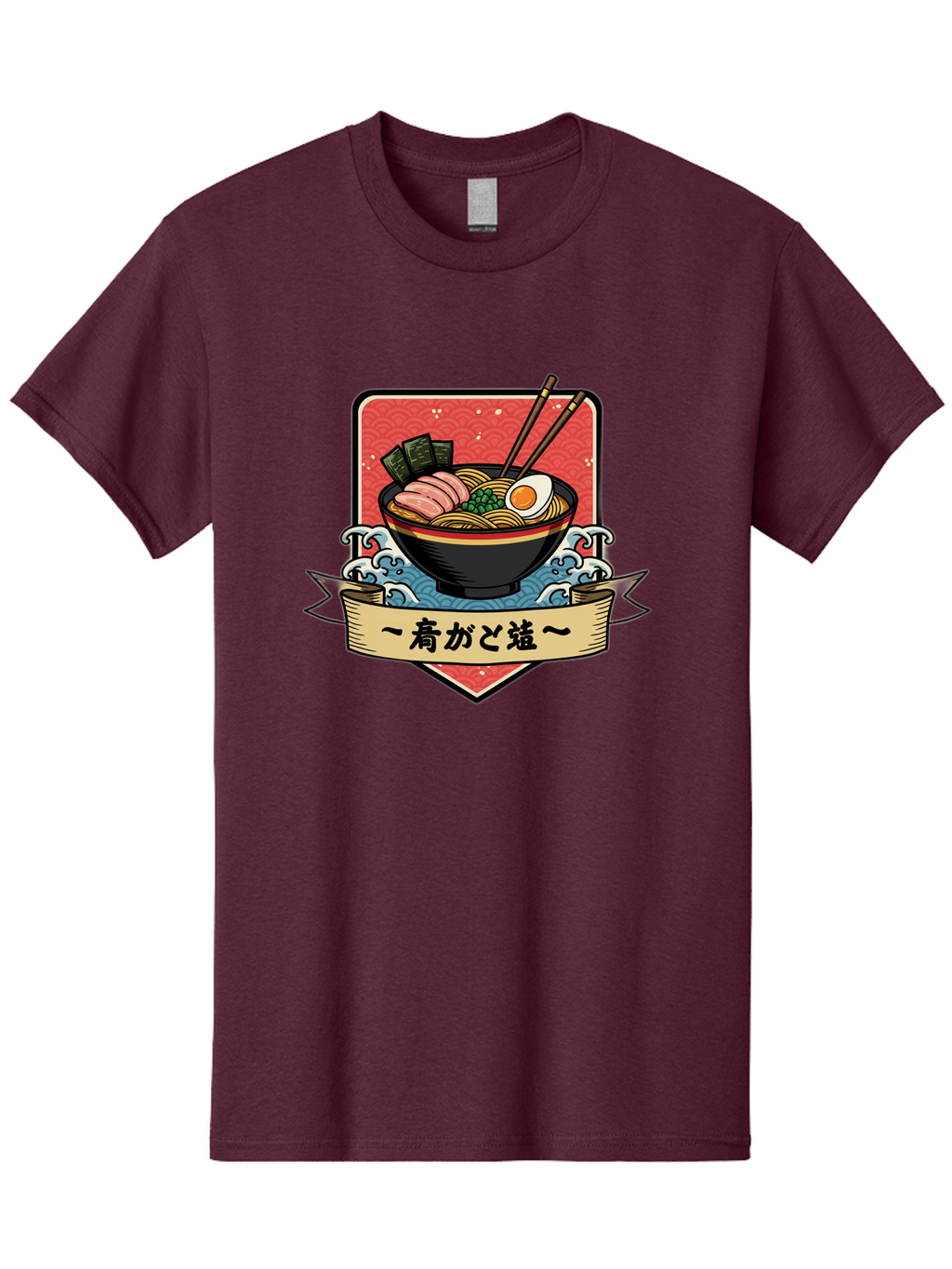 Yu-Katosu-Ramen Men'S Graphic Tee, 100% Cotton, Comfortable Casual Summer Wear, Machine Washable, Bowl Of Ramen, Japanese Noodle Soup, Savory Ingredients, Egg, Green Onions, Pork Slices, Seaweed, Chopsticks, Japanese Cuisine, Comforting Meal, Bae823