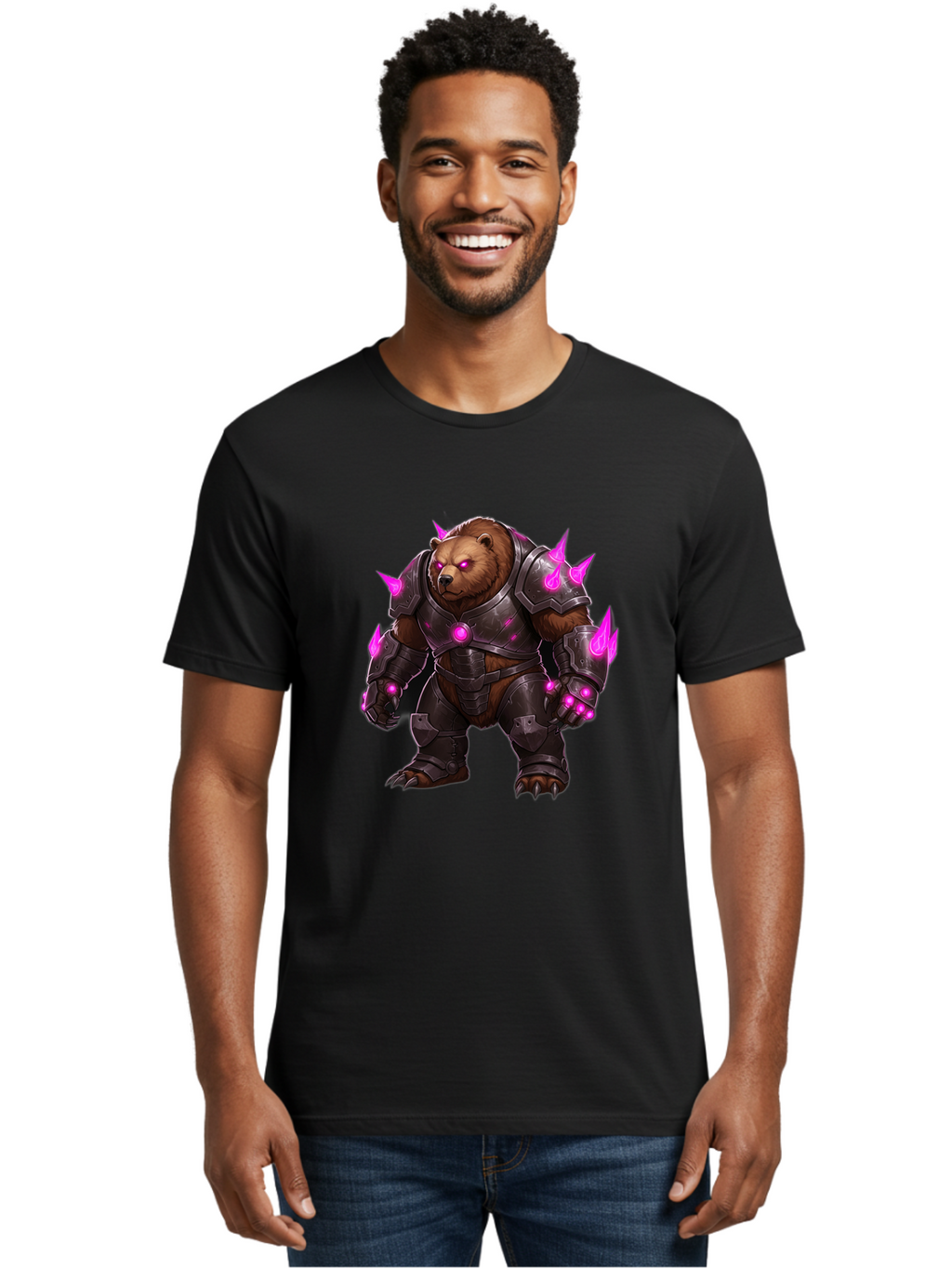 Armored-Brown-Bear-1 Men'S Graphic Tee, 100% Cotton, Comfortable Casual Summer Wear, Machine Washable, Vintage Camera, Old Camera, Antique Camera, Black Camera, Classic Photography, Photography Equipment, Nostalgic Device, Film Camera, Camera Art Bae830