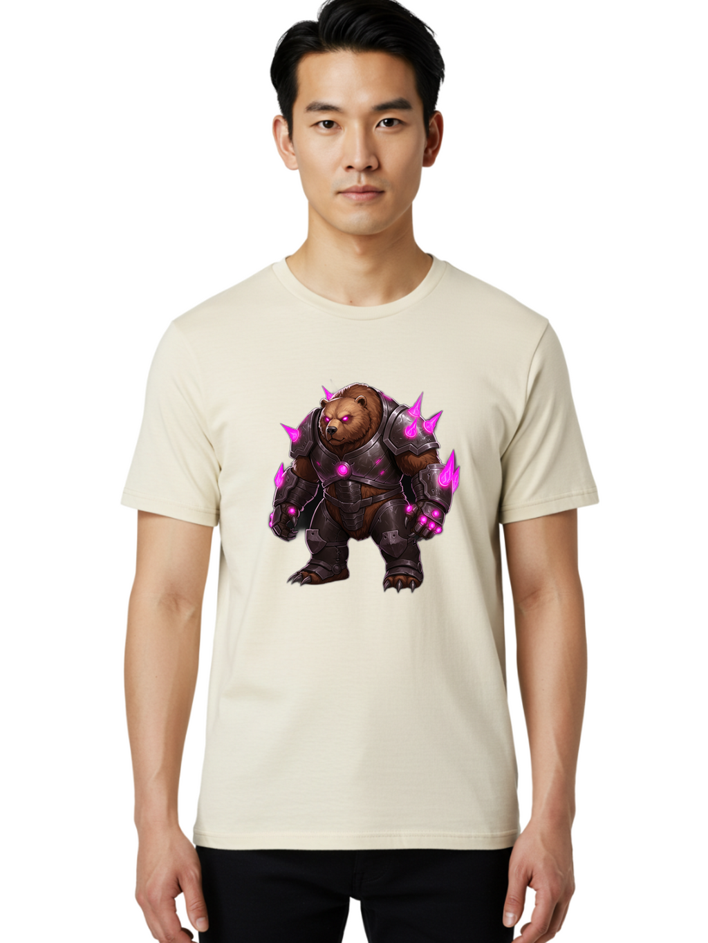 Armored-Brown-Bear-1 Men'S Graphic Tee, 100% Cotton, Comfortable Casual Summer Wear, Machine Washable, Vintage Camera, Old Camera, Antique Camera, Black Camera, Classic Photography, Photography Equipment, Nostalgic Device, Film Camera, Camera Art Bae830