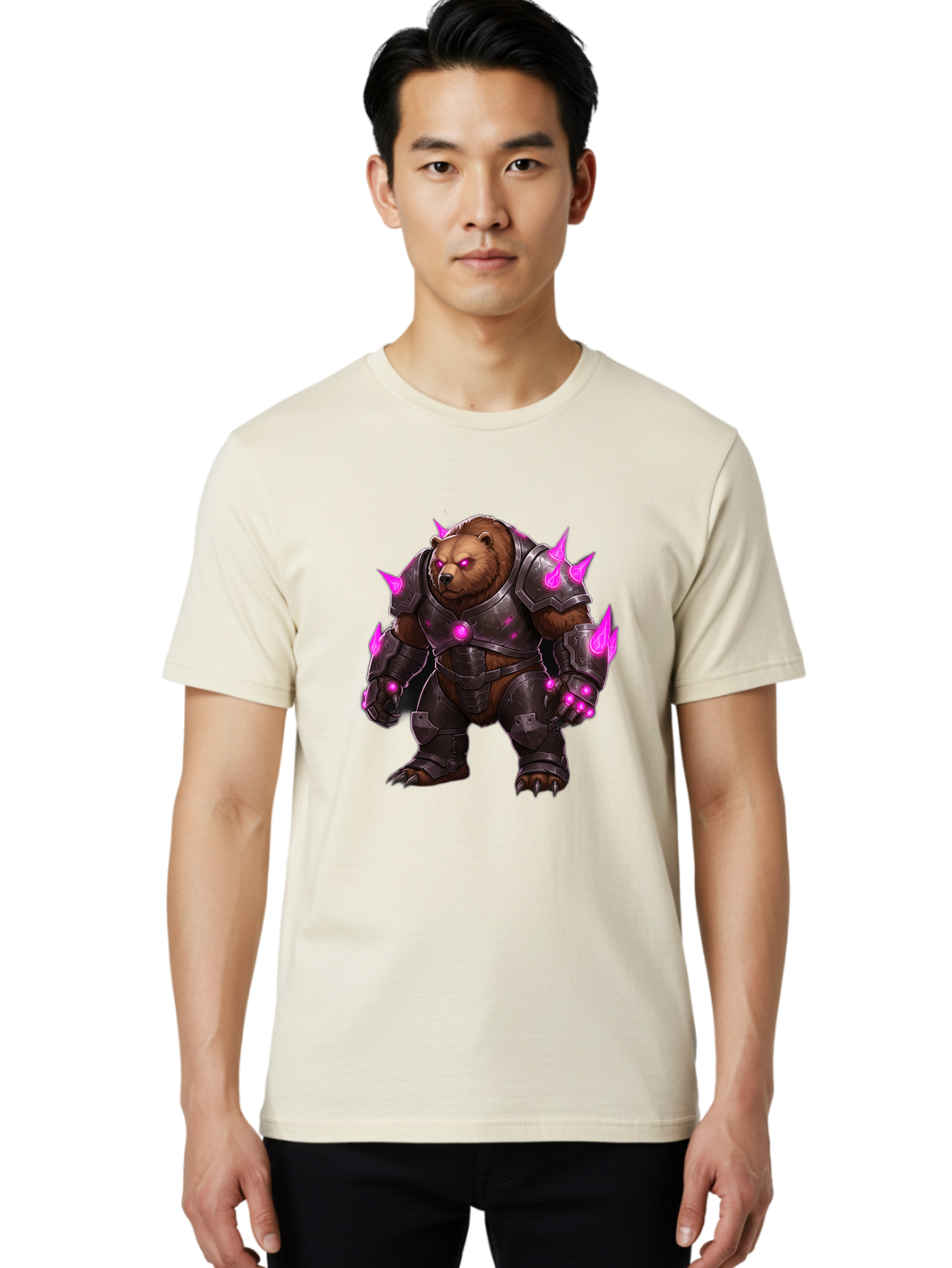 Armored-Brown-Bear-1 Men'S Graphic Tee, 100% Cotton, Comfortable Casual Summer Wear, Machine Washable, Vintage Camera, Old Camera, Antique Camera, Black Camera, Classic Photography, Photography Equipment, Nostalgic Device, Film Camera, Camera Art Bae830