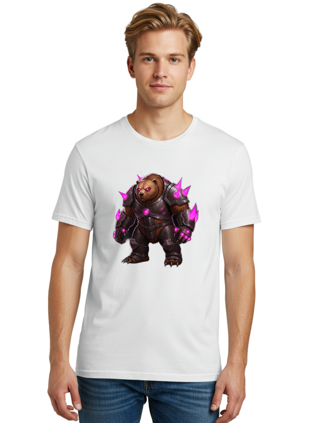 Armored-Brown-Bear-1 Men'S Graphic Tee, 100% Cotton, Comfortable Casual Summer Wear, Machine Washable, Vintage Camera, Old Camera, Antique Camera, Black Camera, Classic Photography, Photography Equipment, Nostalgic Device, Film Camera, Camera Art Bae830