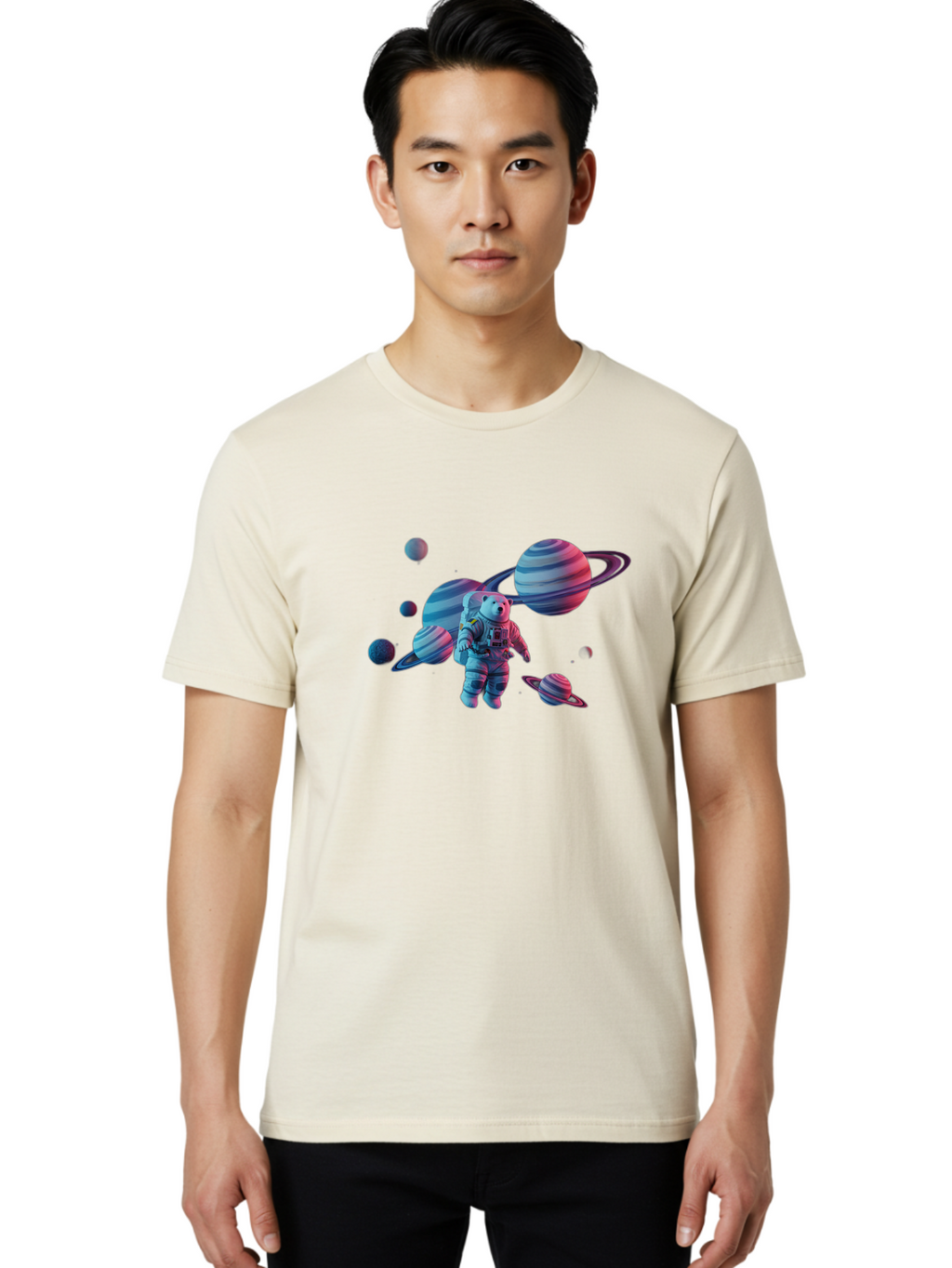 Astronaut-And-Planets Men'S Graphic Tee, 100% Cotton, Comfortable Casual Summer Wear, Machine Washable, Vintage Camera, Old Camera, Antique Camera, Black Camera, Classic Photography, Photography Equipment, Nostalgic Device, Film Camera, Camera Art Bae832