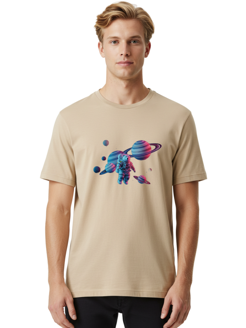 Astronaut-And-Planets Men'S Graphic Tee, 100% Cotton, Comfortable Casual Summer Wear, Machine Washable, Vintage Camera, Old Camera, Antique Camera, Black Camera, Classic Photography, Photography Equipment, Nostalgic Device, Film Camera, Camera Art Bae832