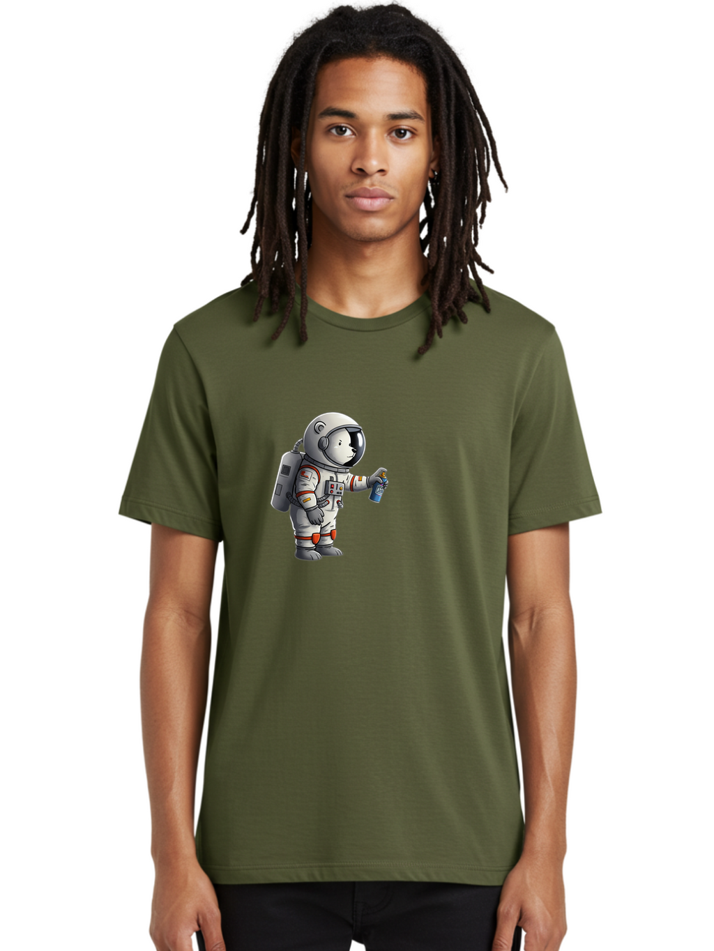 Astronaut-Spray-Paint Men'S Graphic Tee, 100% Cotton, Comfortable Casual Summer Wear, Machine Washable, Vintage Camera, Old Camera, Antique Camera, Black Camera, Classic Photography, Photography Equipment, Nostalgic Device, Film Camera, Camera Art Bae833
