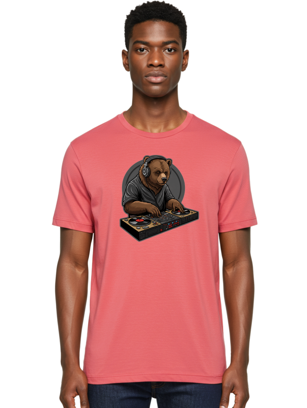 Bear-Dj Men'S Graphic Tee, 100% Cotton, Comfortable Casual Summer Wear, Machine Washable, Vintage Camera, Old Camera, Antique Camera, Black Camera, Classic Photography, Photography Equipment, Nostalgic Device, Film Camera, Camera Art Bae850