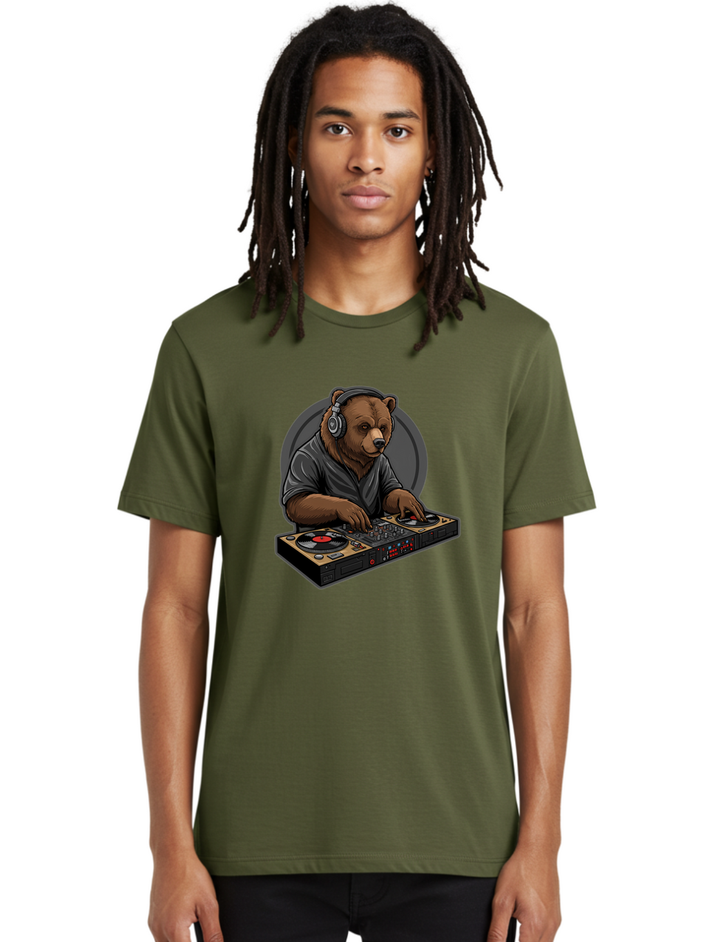 Bear-Dj Men'S Graphic Tee, 100% Cotton, Comfortable Casual Summer Wear, Machine Washable, Vintage Camera, Old Camera, Antique Camera, Black Camera, Classic Photography, Photography Equipment, Nostalgic Device, Film Camera, Camera Art Bae850