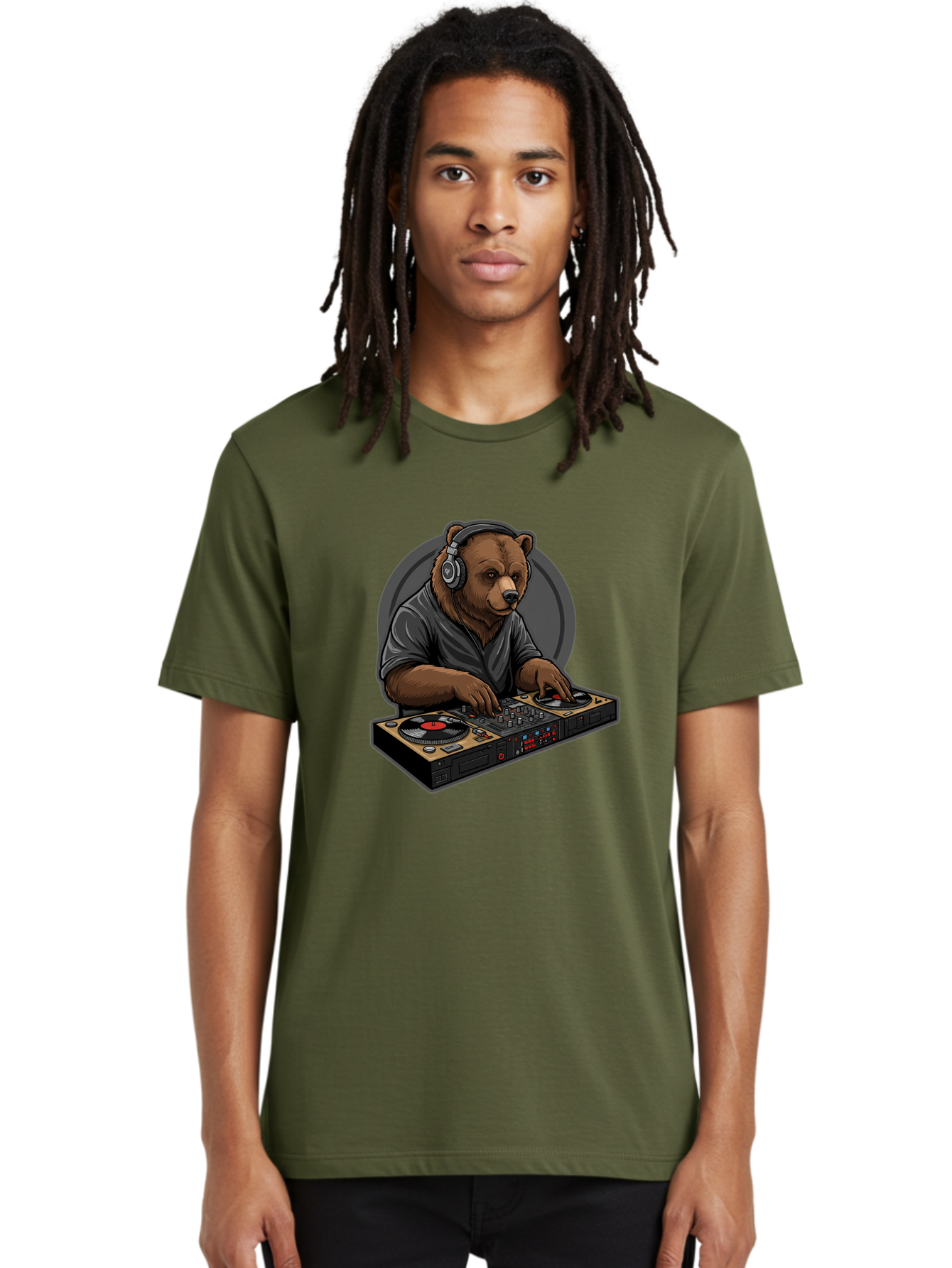 Bear-Dj Men'S Graphic Tee, 100% Cotton, Comfortable Casual Summer Wear, Machine Washable, Vintage Camera, Old Camera, Antique Camera, Black Camera, Classic Photography, Photography Equipment, Nostalgic Device, Film Camera, Camera Art Bae850