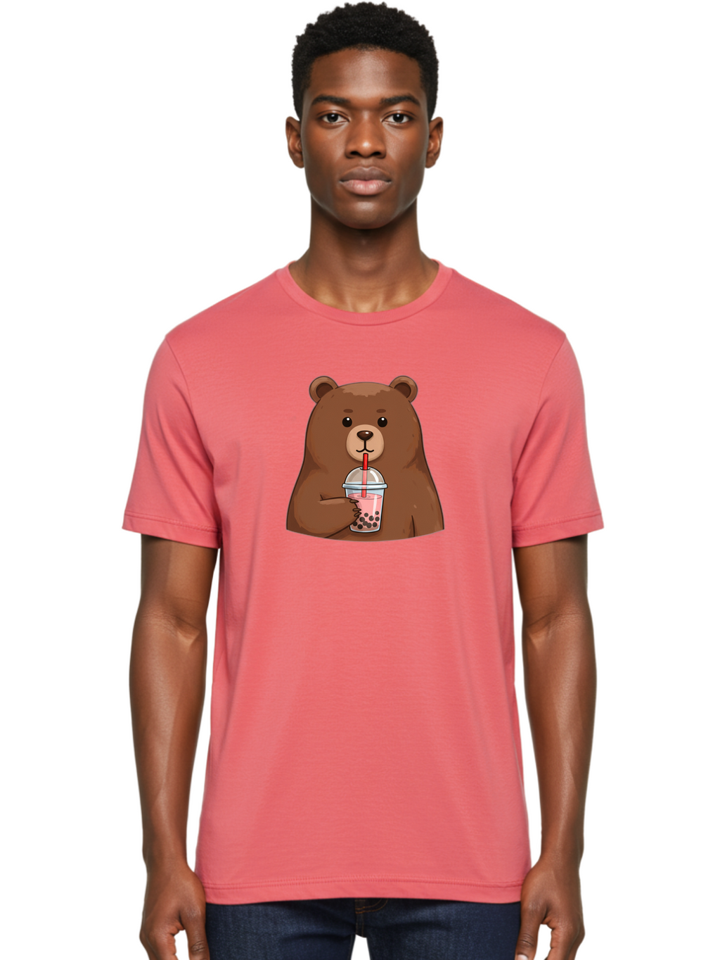 Bear-Drinking-Boba Men'S Graphic Tee, 100% Cotton, Comfortable Casual Summer Wear, Machine Washable, Vintage Camera, Old Camera, Antique Camera, Black Camera, Classic Photography, Photography Equipment, Nostalgic Device, Film Camera, Camera Art Bae851