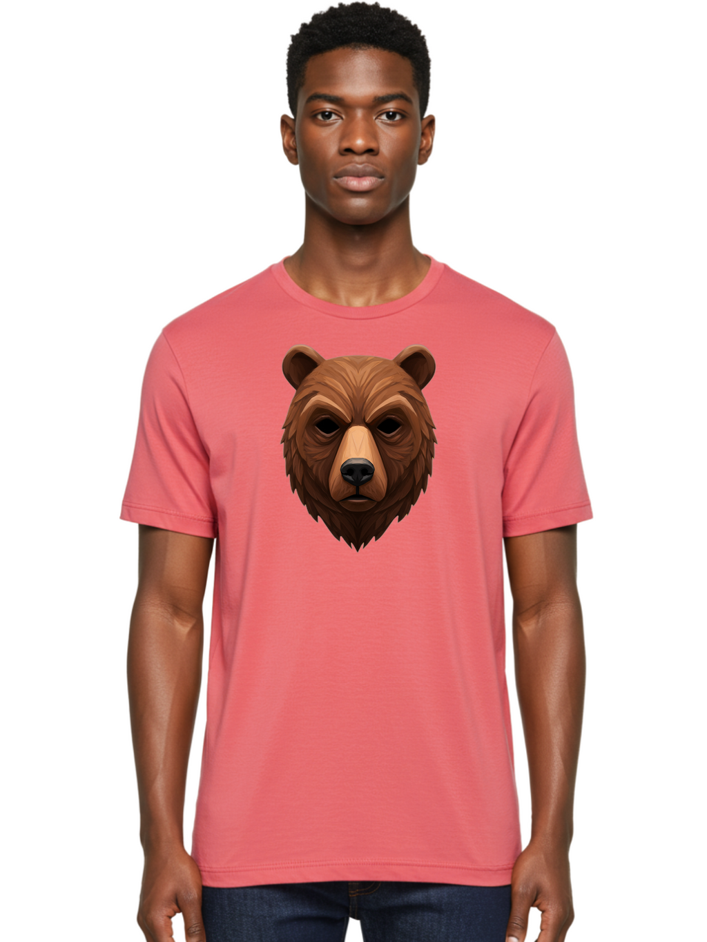 Bear-Head-1 Men'S Graphic Tee, 100% Cotton, Comfortable Casual Summer Wear, Machine Washable, Vintage Camera, Old Camera, Antique Camera, Black Camera, Classic Photography, Photography Equipment, Nostalgic Device, Film Camera, Camera Art Bae853