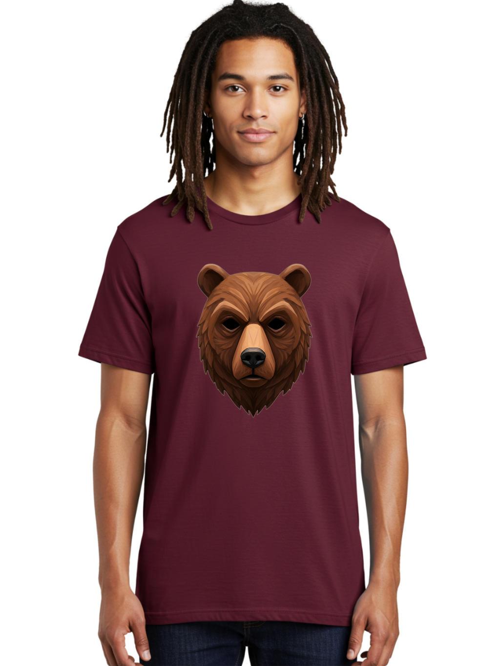 Bear-Head-1 Men'S Graphic Tee, 100% Cotton, Comfortable Casual Summer Wear, Machine Washable, Vintage Camera, Old Camera, Antique Camera, Black Camera, Classic Photography, Photography Equipment, Nostalgic Device, Film Camera, Camera Art Bae853