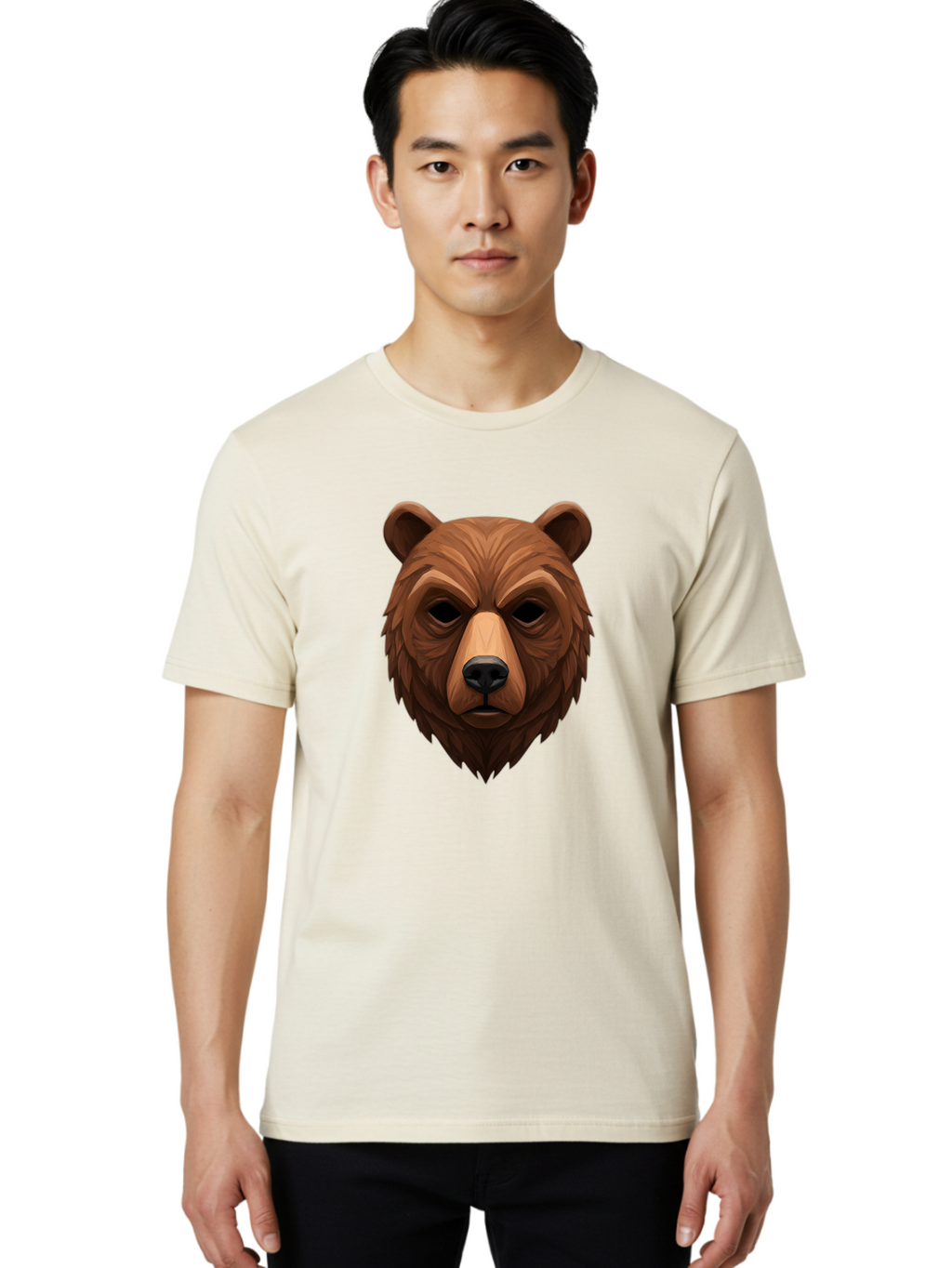 Bear-Head-1 Men'S Graphic Tee, 100% Cotton, Comfortable Casual Summer Wear, Machine Washable, Vintage Camera, Old Camera, Antique Camera, Black Camera, Classic Photography, Photography Equipment, Nostalgic Device, Film Camera, Camera Art Bae853