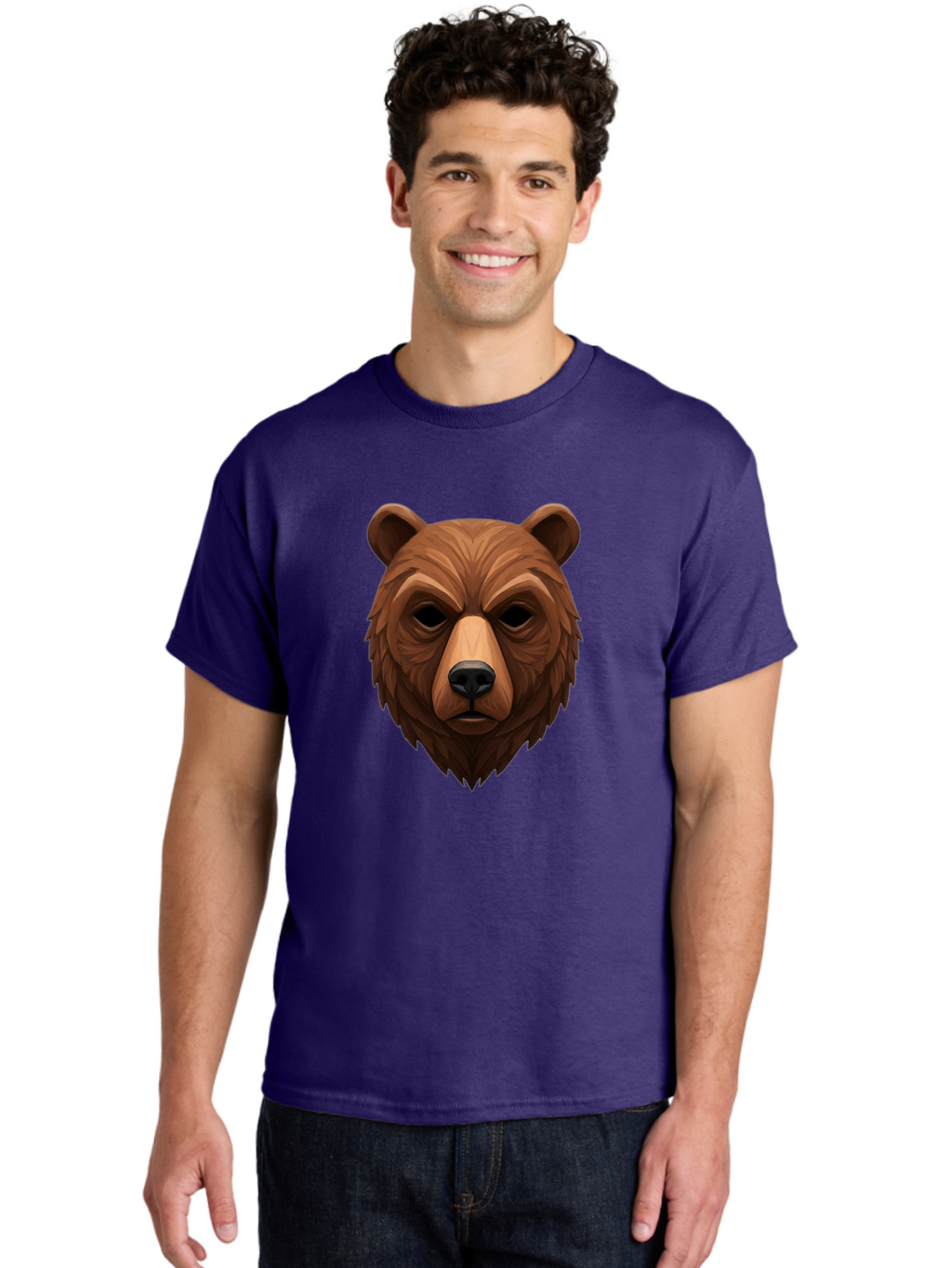 Bear-Head-1 Men'S Graphic Tee, 100% Cotton, Comfortable Casual Summer Wear, Machine Washable, Vintage Camera, Old Camera, Antique Camera, Black Camera, Classic Photography, Photography Equipment, Nostalgic Device, Film Camera, Camera Art Bae853