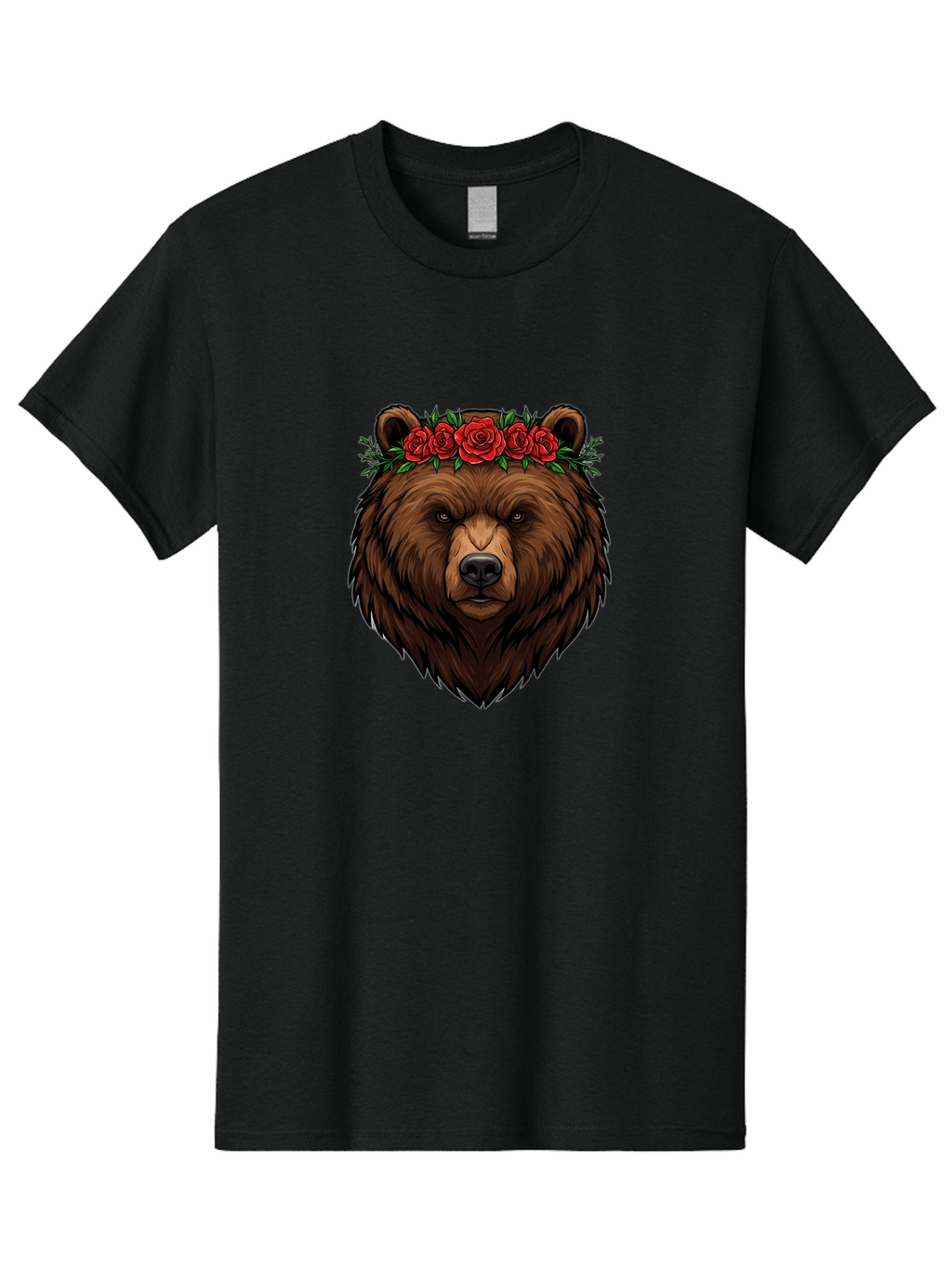 Bear-Head-With-Roses Men'S Graphic Tee, 100% Cotton, Comfortable Casual Summer Wear, Machine Washable, Vintage Camera, Old Camera, Antique Camera, Black Camera, Classic Photography, Photography Equipment, Nostalgic Device, Film Camera, Camera Art Bae854