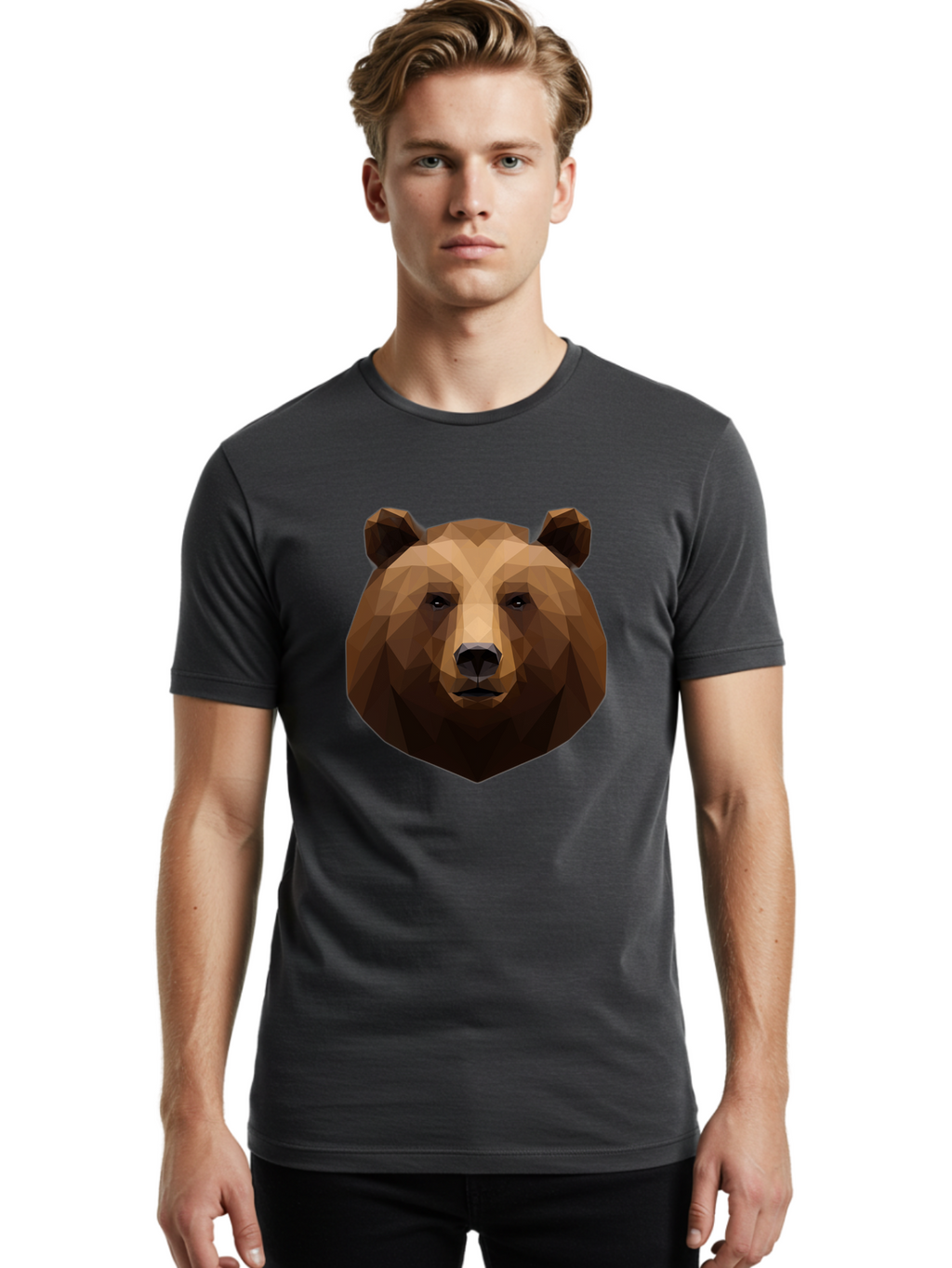 Bear-Head Men'S Graphic Tee, 100% Cotton, Comfortable Casual Summer Wear, Machine Washable, Vintage Camera, Old Camera, Antique Camera, Black Camera, Classic Photography, Photography Equipment, Nostalgic Device, Film Camera, Camera Art Bae856