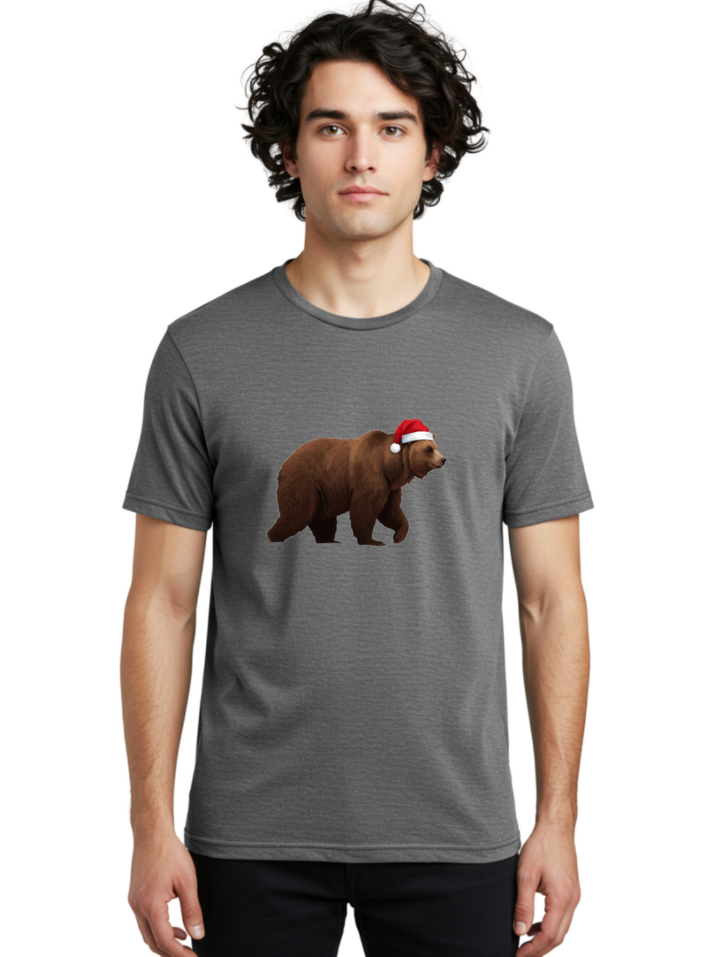 Bear-In-Santa-Hat Men'S Graphic Tee, 100% Cotton, Comfortable Casual Summer Wear, Machine Washable, Vintage Camera, Old Camera, Antique Camera, Black Camera, Classic Photography, Photography Equipment, Nostalgic Device, Film Camera, Camera Art Bae858