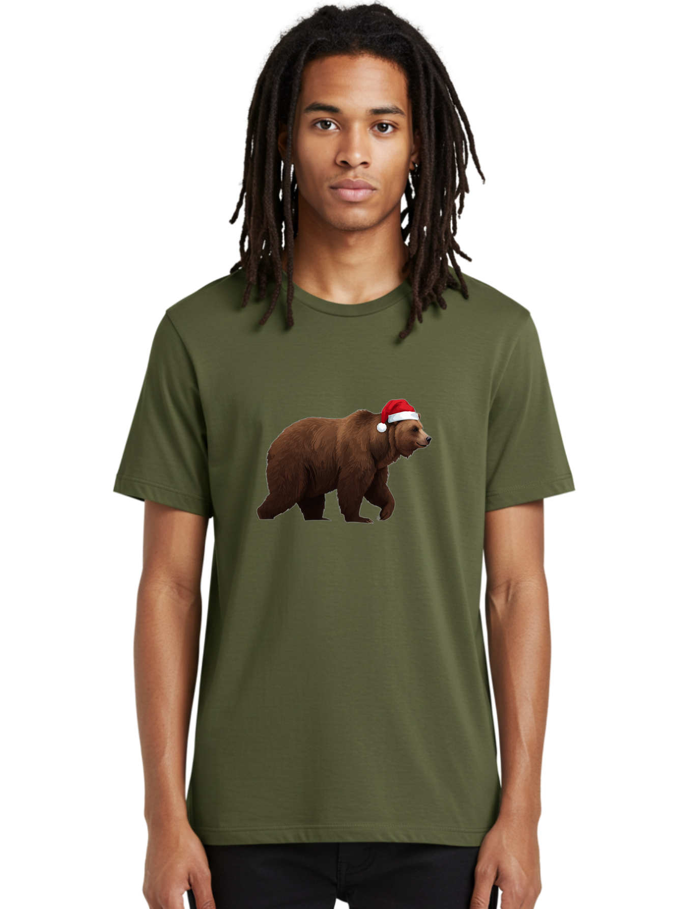 Bear-In-Santa-Hat Men'S Graphic Tee, 100% Cotton, Comfortable Casual Summer Wear, Machine Washable, Vintage Camera, Old Camera, Antique Camera, Black Camera, Classic Photography, Photography Equipment, Nostalgic Device, Film Camera, Camera Art Bae858