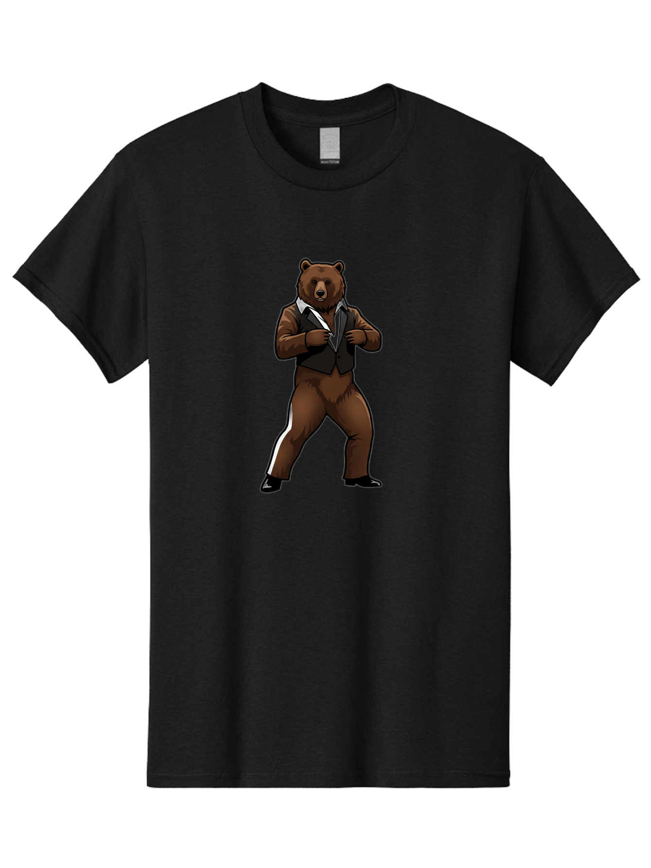 Bear-In-Suit Men'S Graphic Tee, 100% Cotton, Comfortable Casual Summer Wear, Machine Washable, Vintage Camera, Old Camera, Antique Camera, Black Camera, Classic Photography, Photography Equipment, Nostalgic Device, Film Camera, Camera Art Bae860