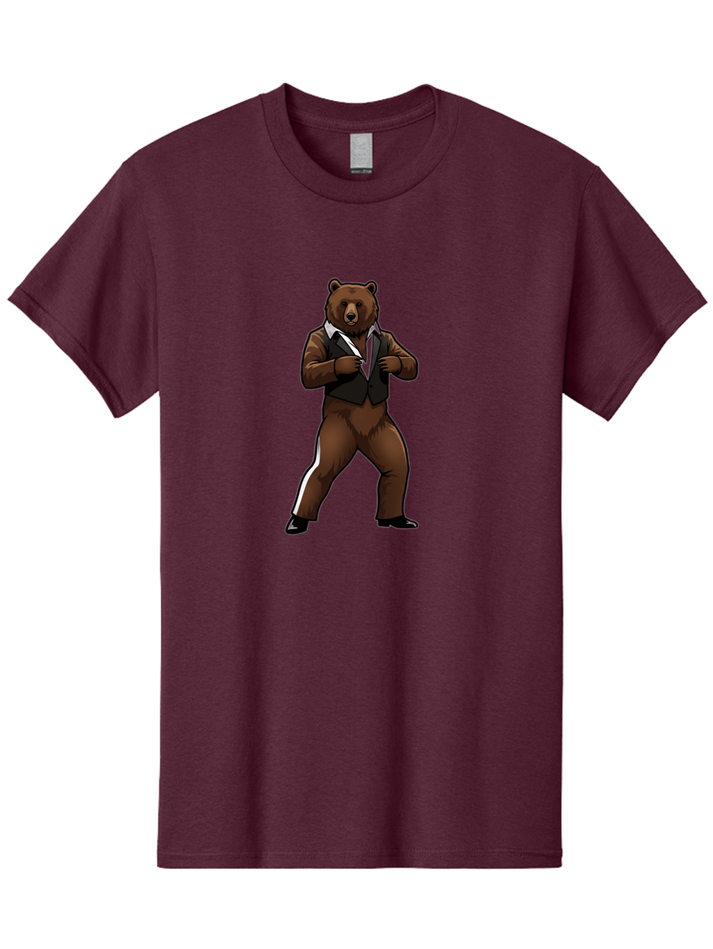 Bear-In-Suit Men'S Graphic Tee, 100% Cotton, Comfortable Casual Summer Wear, Machine Washable, Vintage Camera, Old Camera, Antique Camera, Black Camera, Classic Photography, Photography Equipment, Nostalgic Device, Film Camera, Camera Art Bae860