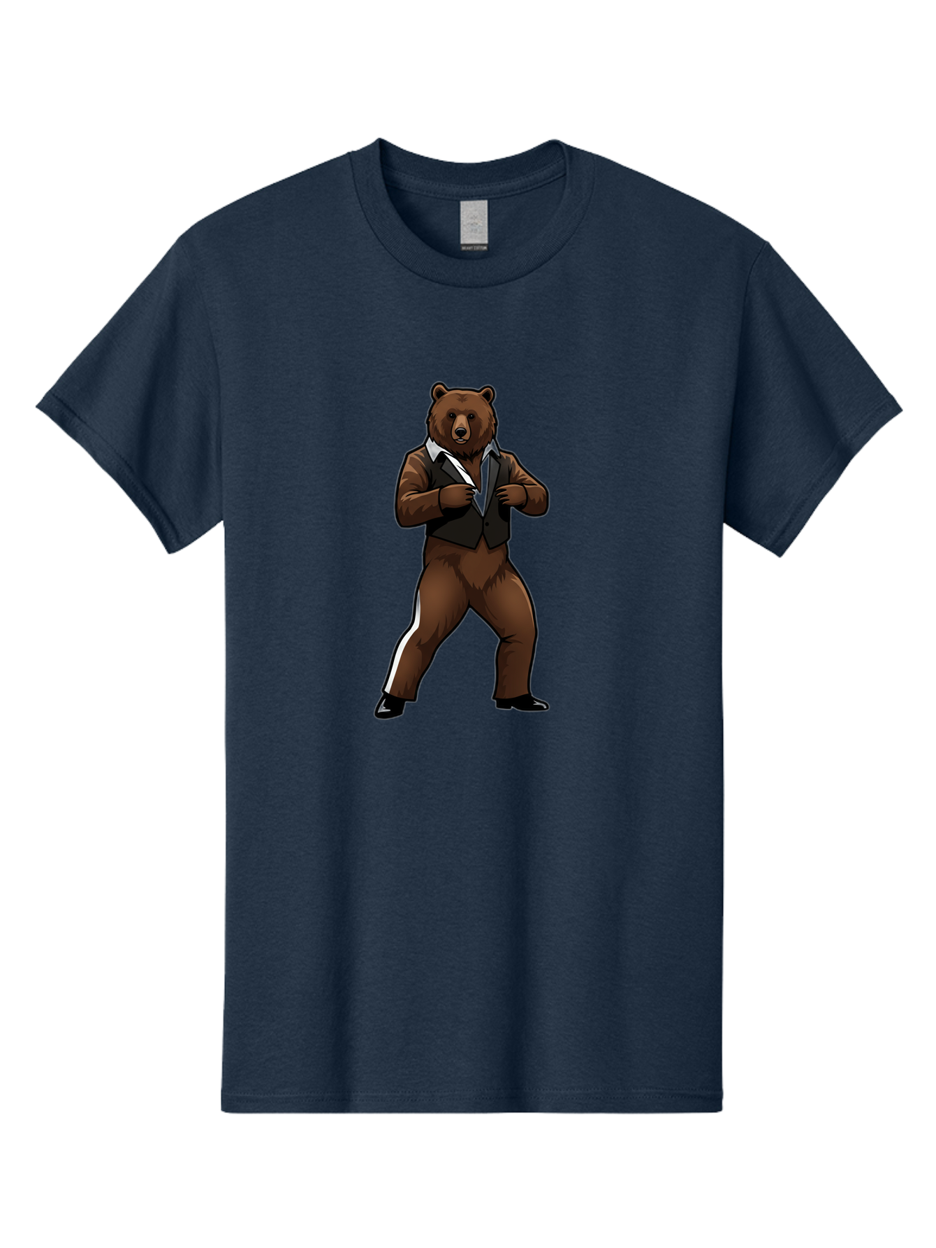 Bear-In-Suit Men'S Graphic Tee, 100% Cotton, Comfortable Casual Summer Wear, Machine Washable, Vintage Camera, Old Camera, Antique Camera, Black Camera, Classic Photography, Photography Equipment, Nostalgic Device, Film Camera, Camera Art Bae860