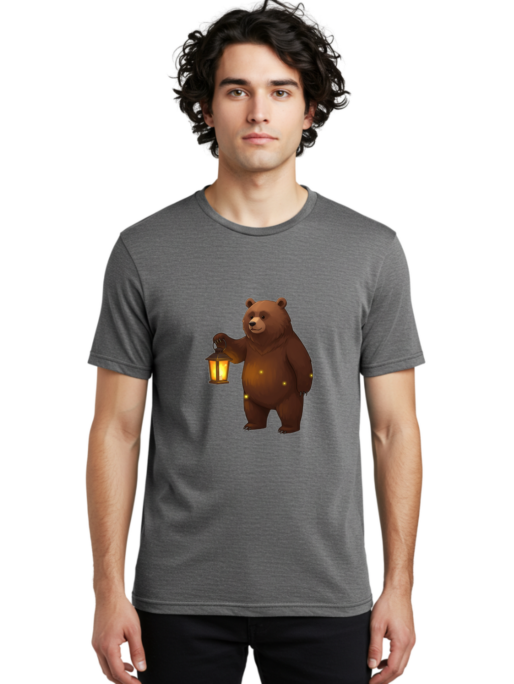 Bear-Lantern Men'S Graphic Tee, 100% Cotton, Comfortable Casual Summer Wear, Machine Washable, Vintage Camera, Old Camera, Antique Camera, Black Camera, Classic Photography, Photography Equipment, Nostalgic Device, Film Camera, Camera Art Bae861