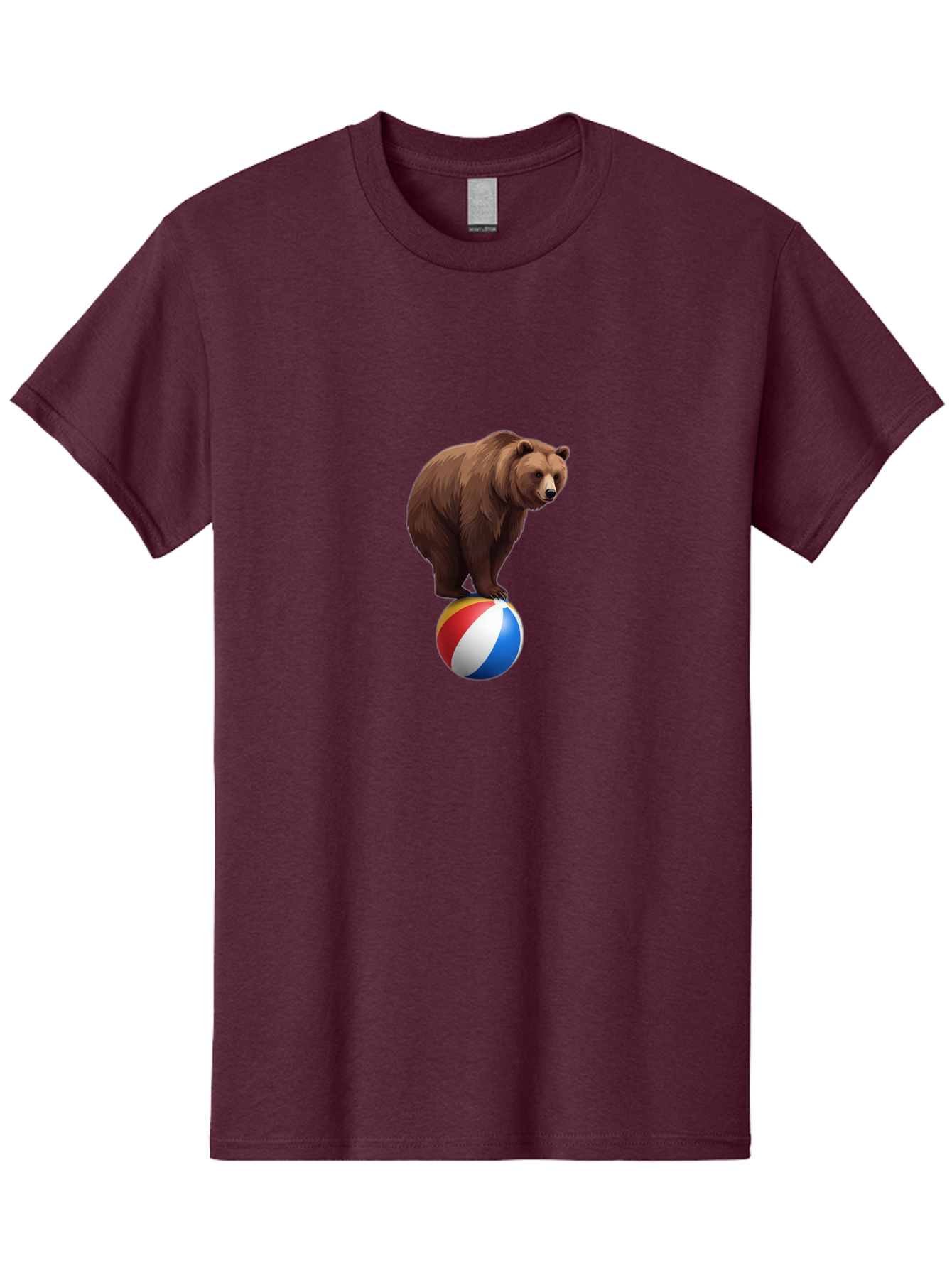 Bear-On-Beach-Ball Men'S Graphic Tee, 100% Cotton, Comfortable Casual Summer Wear, Machine Washable, Vintage Camera, Old Camera, Antique Camera, Black Camera, Classic Photography, Photography Equipment, Nostalgic Device, Film Camera, Camera Art Bae862