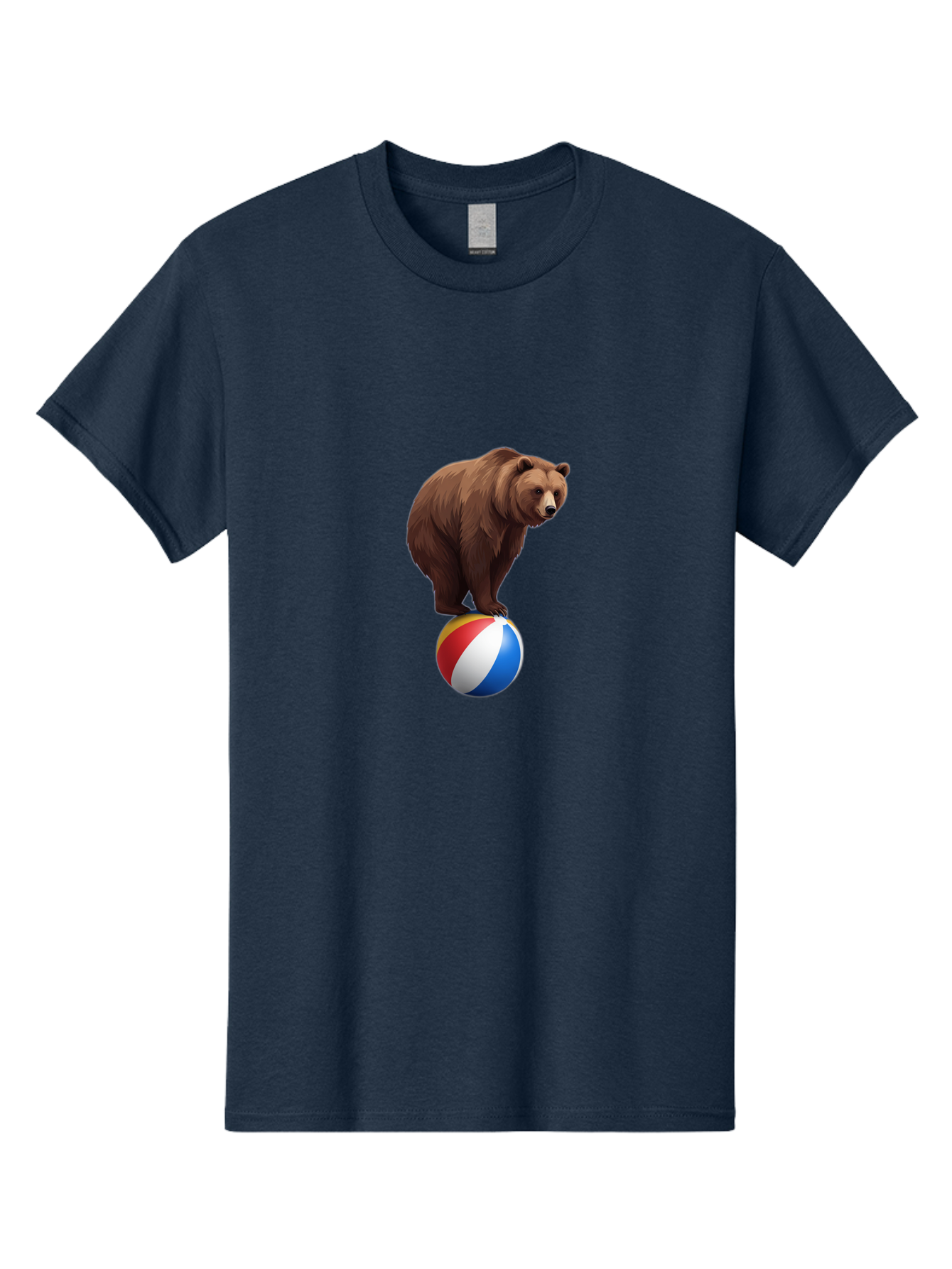 Bear-On-Beach-Ball Men'S Graphic Tee, 100% Cotton, Comfortable Casual Summer Wear, Machine Washable, Vintage Camera, Old Camera, Antique Camera, Black Camera, Classic Photography, Photography Equipment, Nostalgic Device, Film Camera, Camera Art Bae862