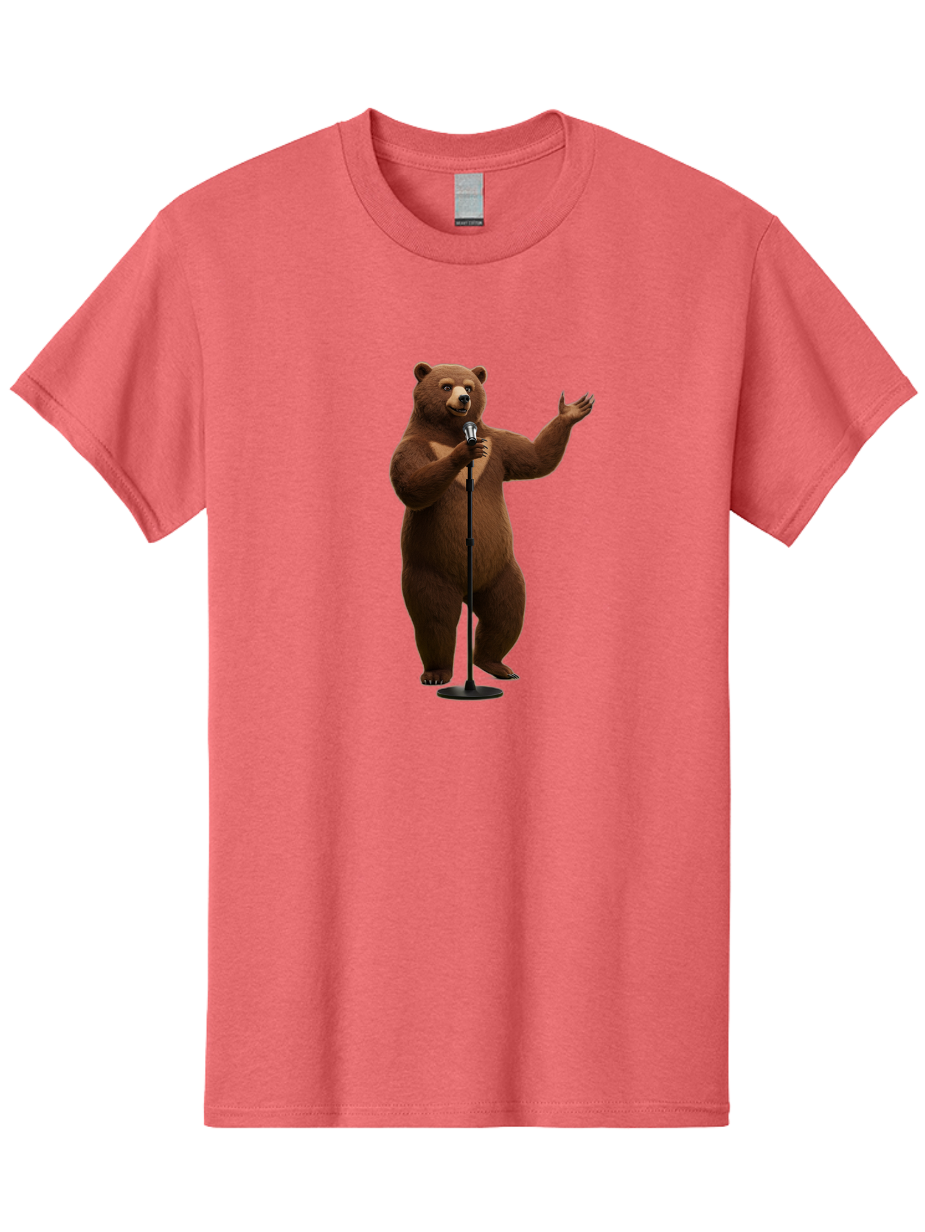 Bear-Singing Men'S Graphic Tee, 100% Cotton, Comfortable Casual Summer Wear, Machine Washable, Vintage Camera, Old Camera, Antique Camera, Black Camera, Classic Photography, Photography Equipment, Nostalgic Device, Film Camera, Camera Art Bae866