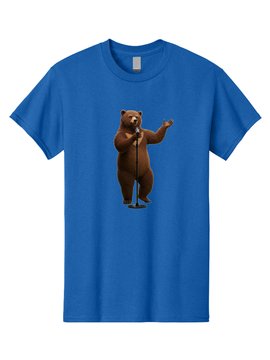 Bear-Singing Men'S Graphic Tee, 100% Cotton, Comfortable Casual Summer Wear, Machine Washable, Vintage Camera, Old Camera, Antique Camera, Black Camera, Classic Photography, Photography Equipment, Nostalgic Device, Film Camera, Camera Art Bae866
