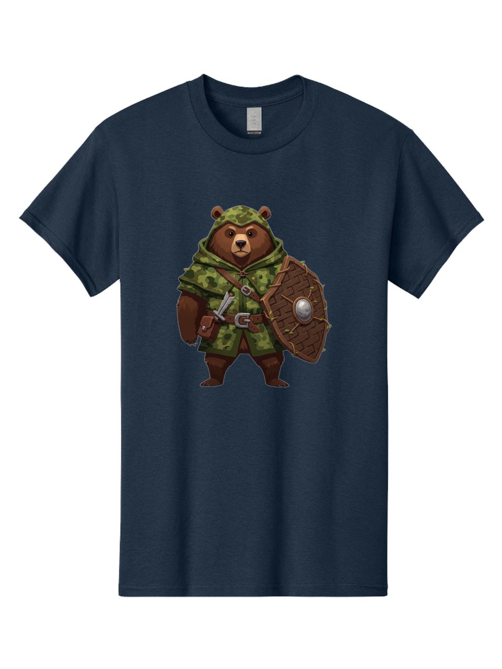 Bear-Warrior-1 Men'S Graphic Tee, 100% Cotton, Comfortable Casual Summer Wear, Machine Washable, Vintage Camera, Old Camera, Antique Camera, Black Camera, Classic Photography, Photography Equipment, Nostalgic Device, Film Camera, Camera Art Bae867