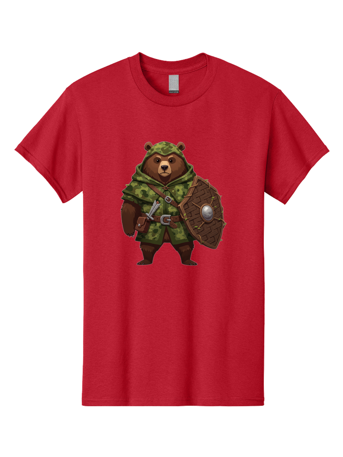 Bear-Warrior-1 Men'S Graphic Tee, 100% Cotton, Comfortable Casual Summer Wear, Machine Washable, Vintage Camera, Old Camera, Antique Camera, Black Camera, Classic Photography, Photography Equipment, Nostalgic Device, Film Camera, Camera Art Bae867