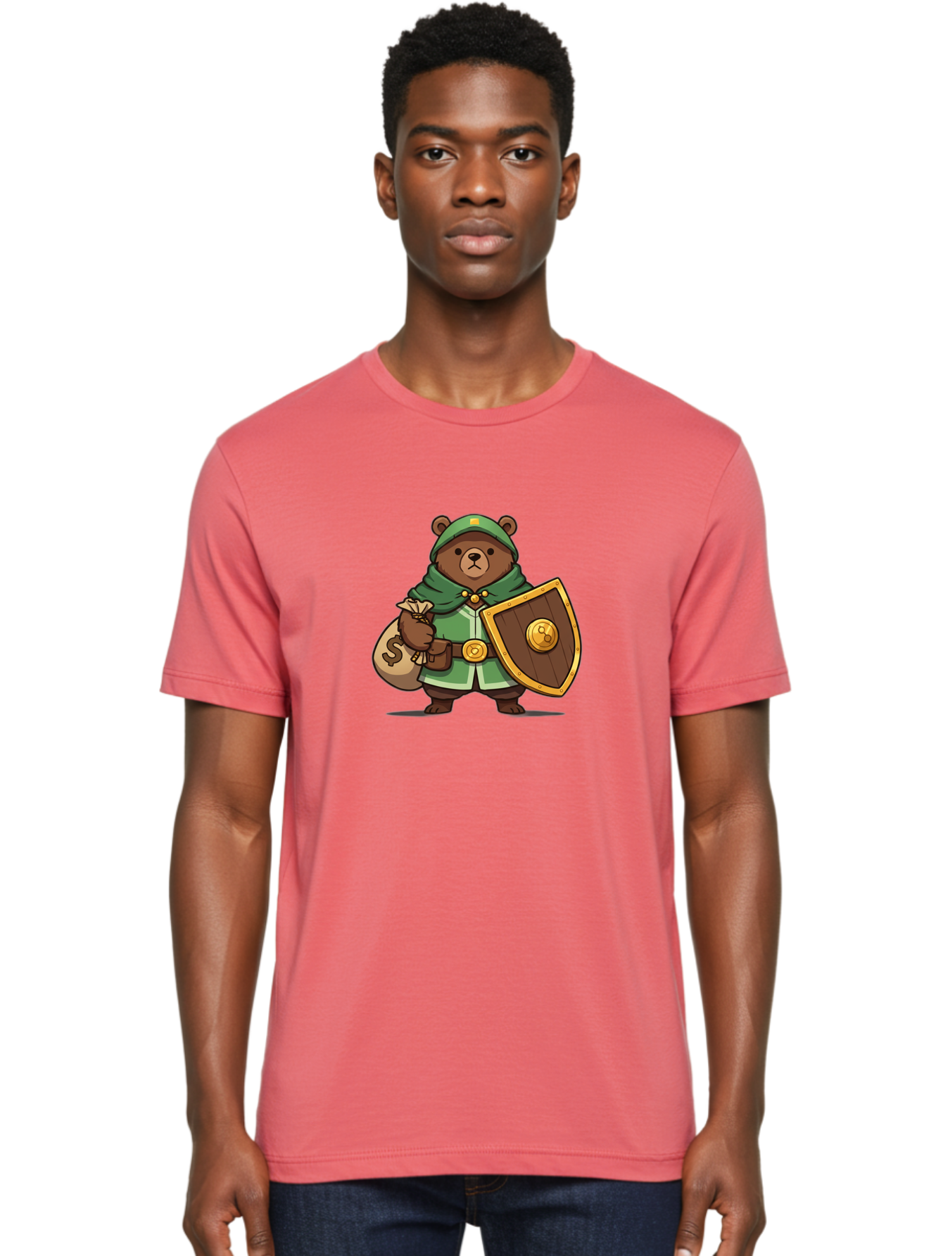 Bear-Warrior-2 Men'S Graphic Tee, 100% Cotton, Comfortable Casual Summer Wear, Machine Washable, Vintage Camera, Old Camera, Antique Camera, Black Camera, Classic Photography, Photography Equipment, Nostalgic Device, Film Camera, Camera Art Bae868