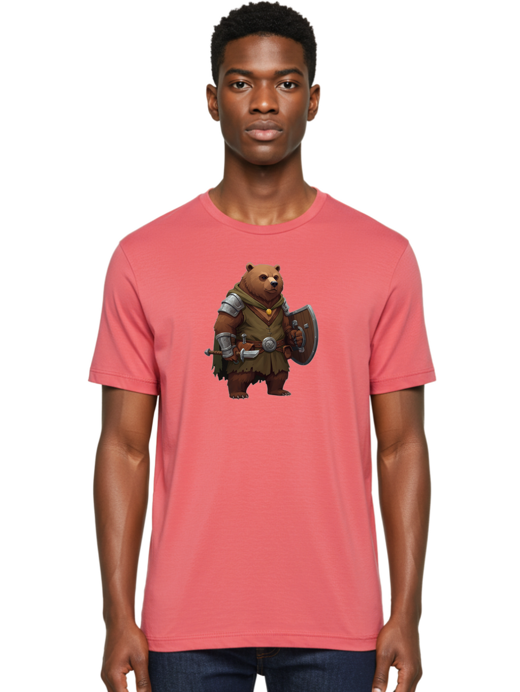 Bear-Warrior Men'S Graphic Tee, 100% Cotton, Comfortable Casual Summer Wear, Machine Washable, Vintage Camera, Old Camera, Antique Camera, Black Camera, Classic Photography, Photography Equipment, Nostalgic Device, Film Camera, Camera Art Bae869