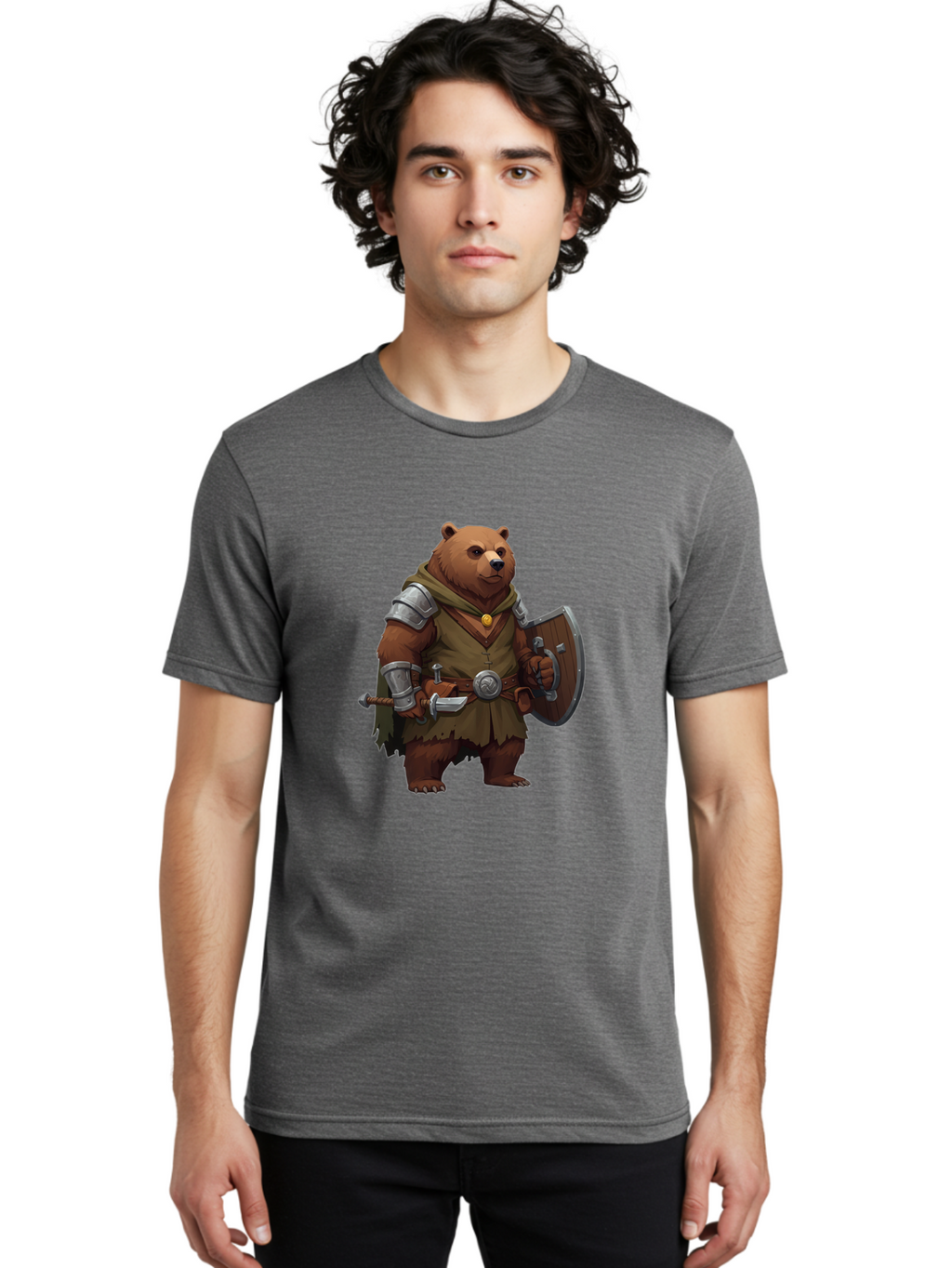 Bear-Warrior Men'S Graphic Tee, 100% Cotton, Comfortable Casual Summer Wear, Machine Washable, Vintage Camera, Old Camera, Antique Camera, Black Camera, Classic Photography, Photography Equipment, Nostalgic Device, Film Camera, Camera Art Bae869